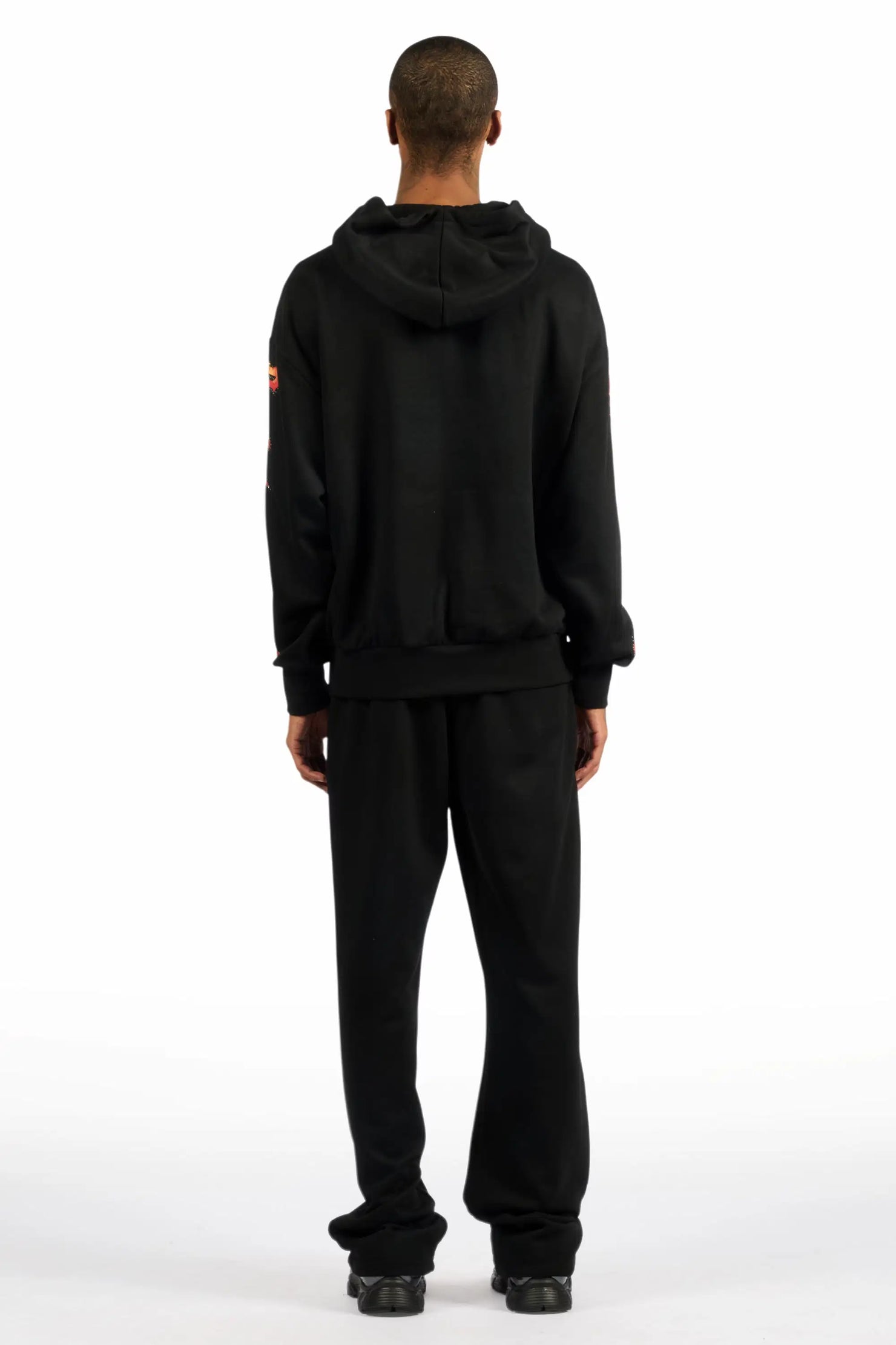 Lexx Black Hoodie/Baggy Pant Track Set