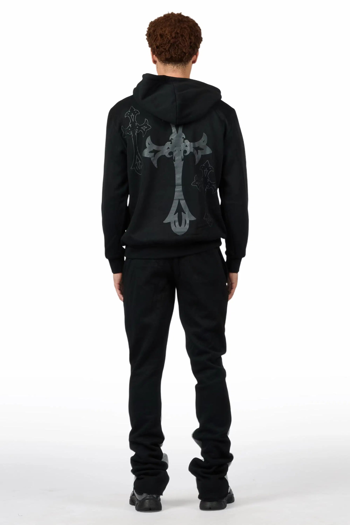 Navion Black/Grey Hoodie/Stacked Flare Track Set