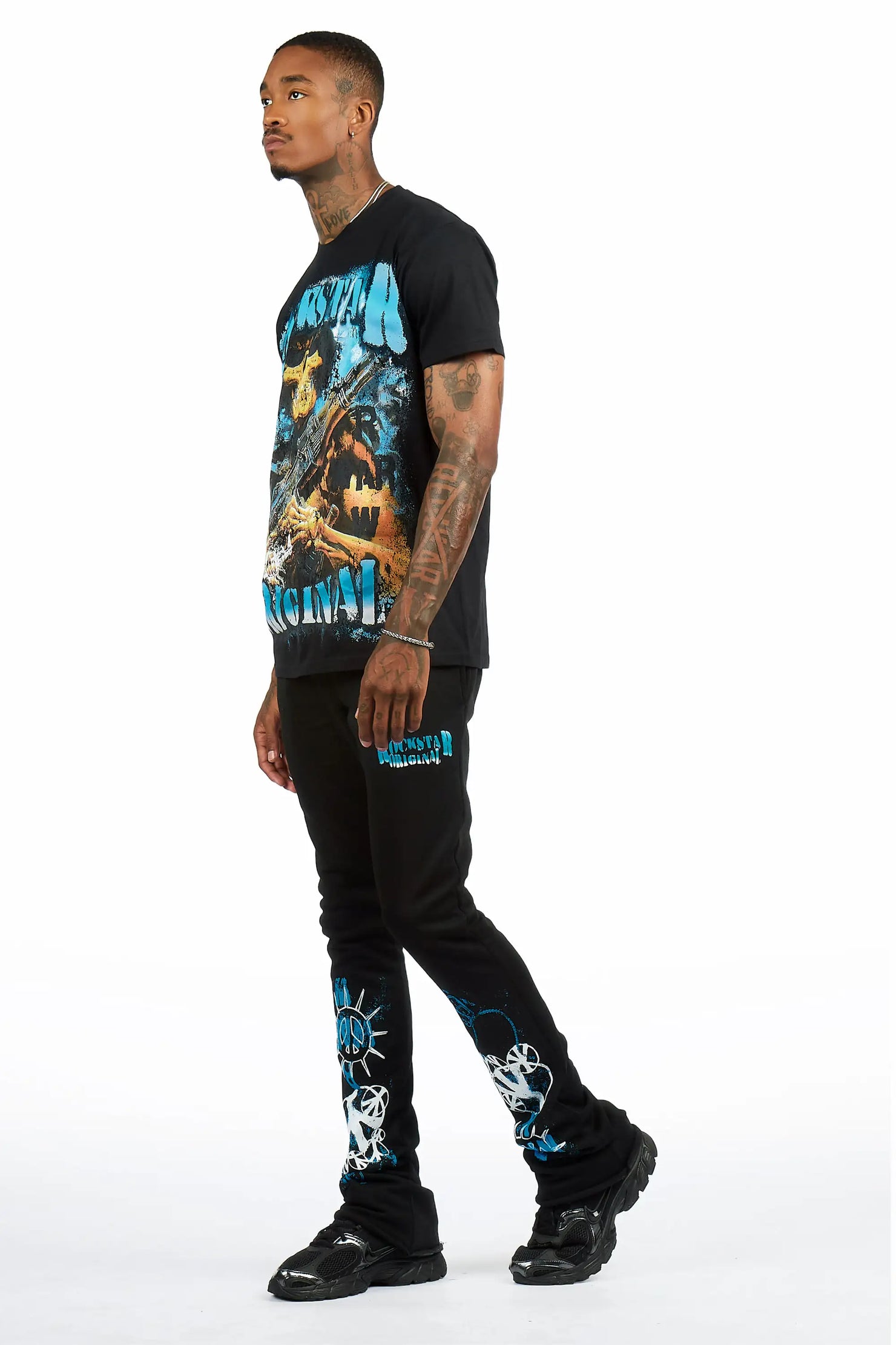 Zare 3.0 Black T-Shirt/Relaxed Track Set