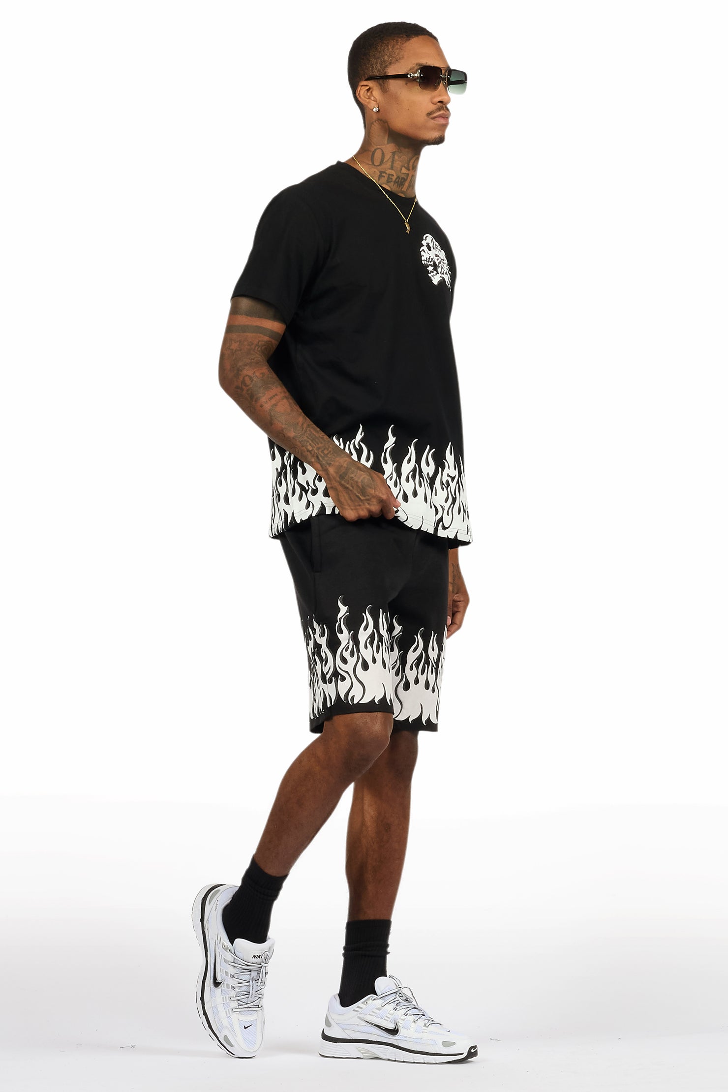 Bubble Black T-Shirt/Short Set