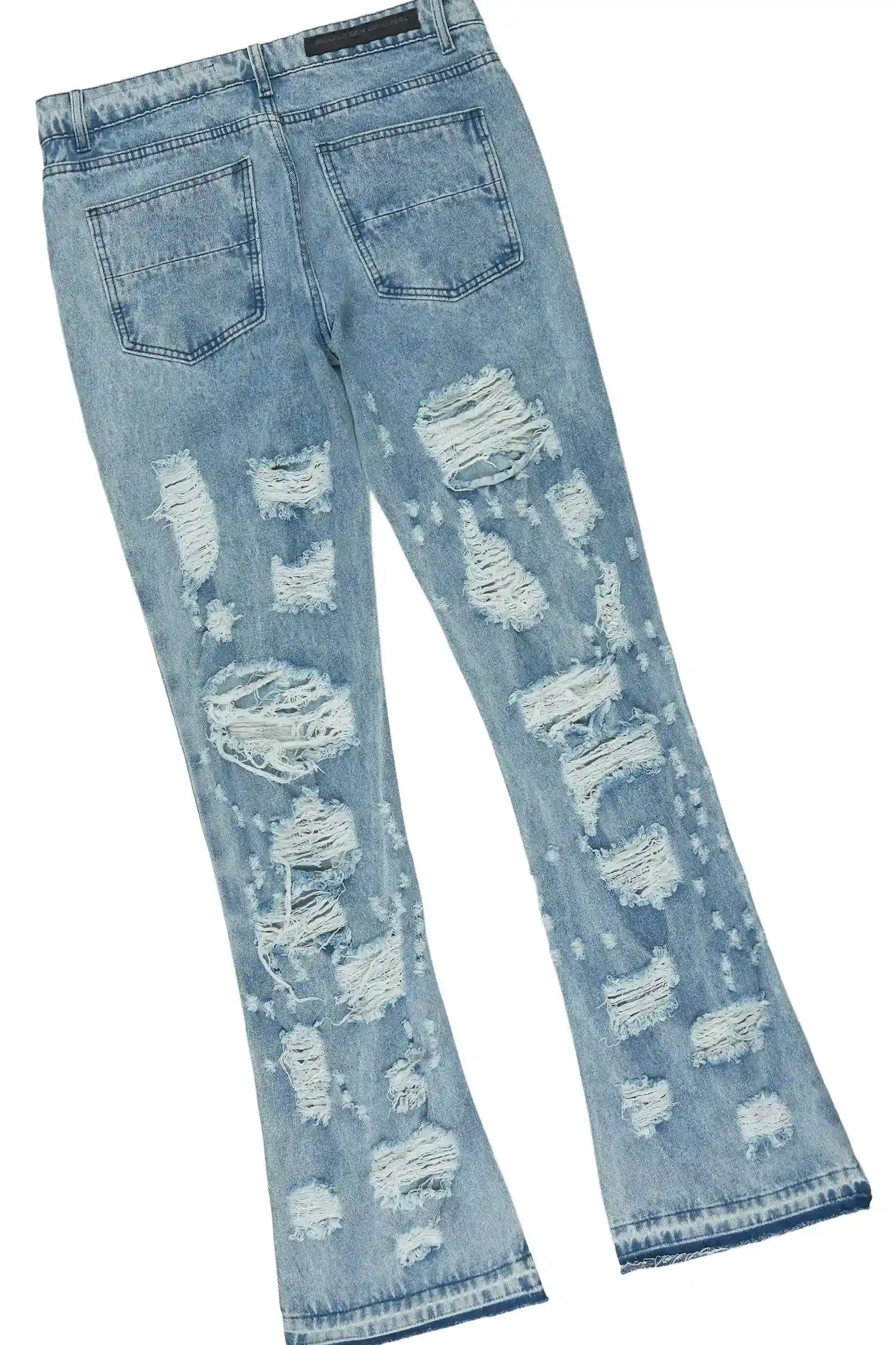Faro Light Blue Denim Jacket/Stacked Flare Jean Set