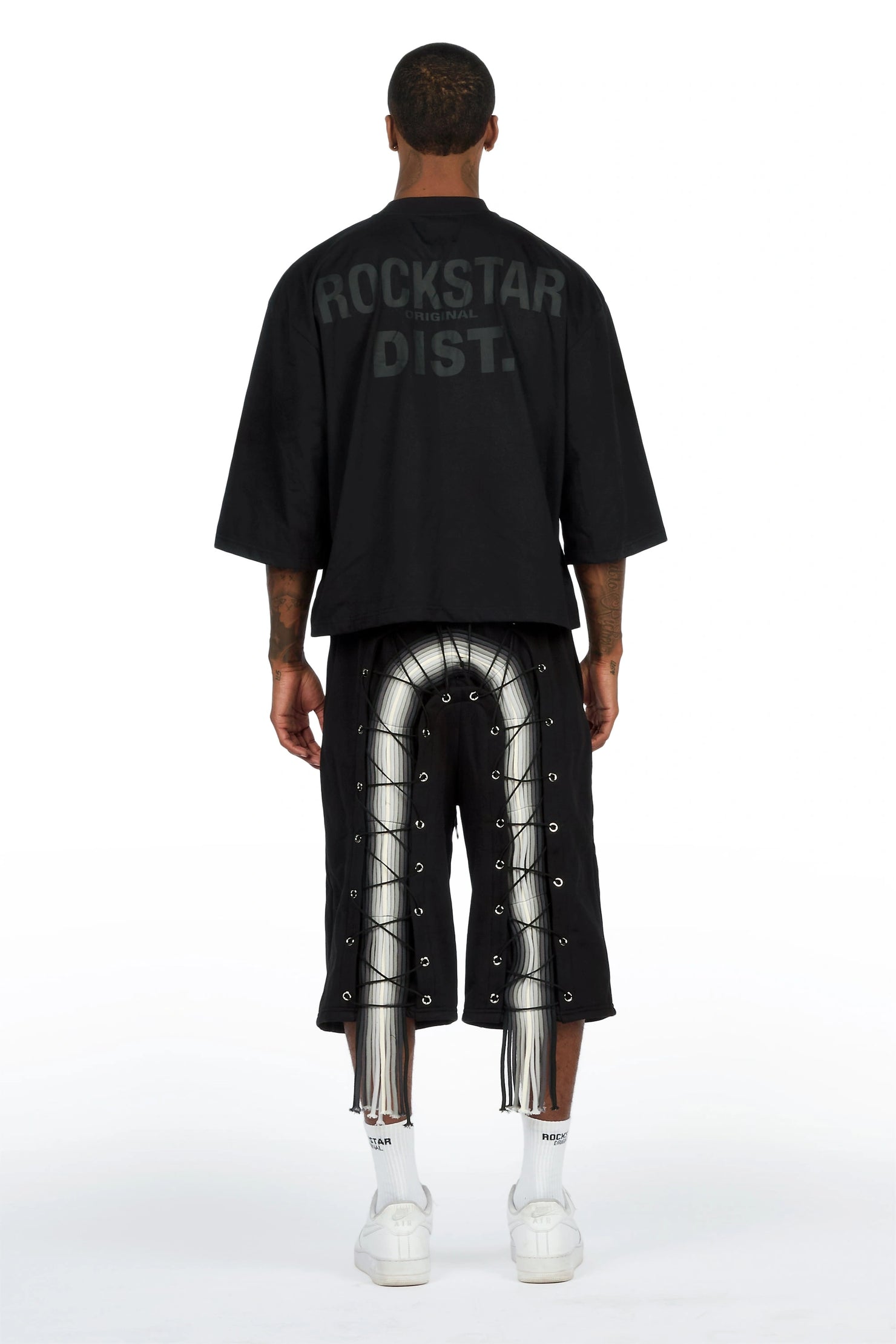 Jolan Black T-Shirt/Jort Set