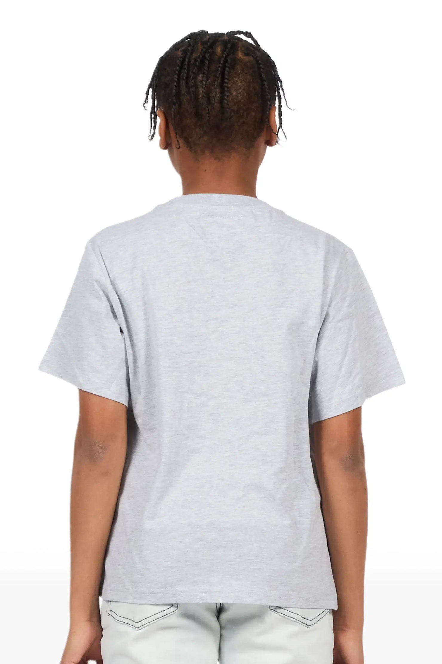Boys Sherriso Heather Grey Rhinestone T-Shirt