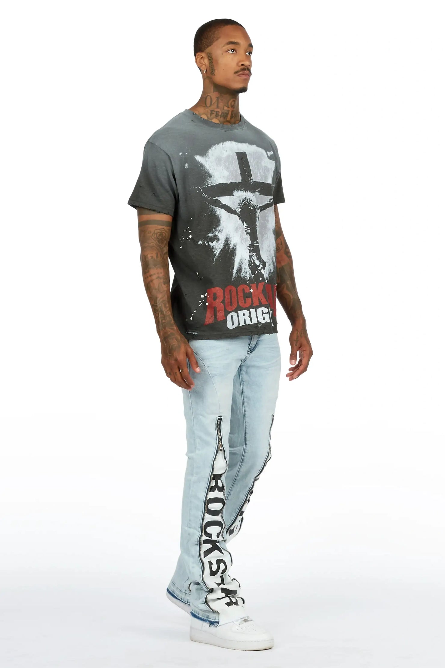 Philly Light Blue Stacked Fit Jean