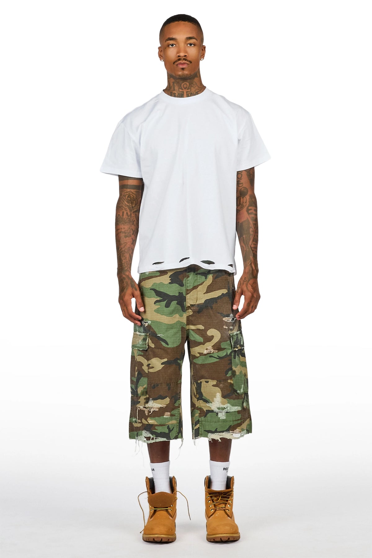 Bronsen Camo Cargo Jort
