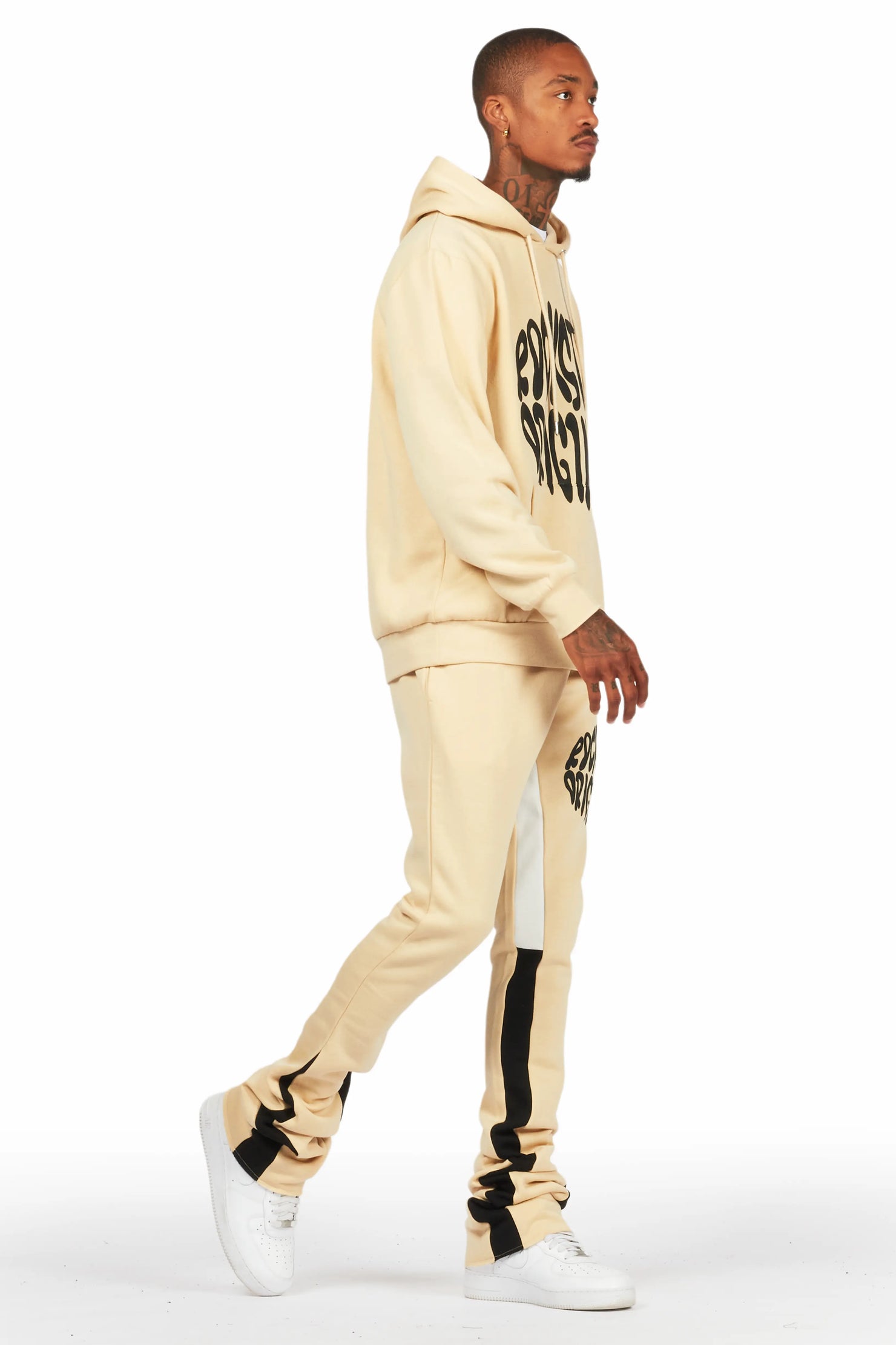 Thierry Beige/Black Stacked Flare Track Set