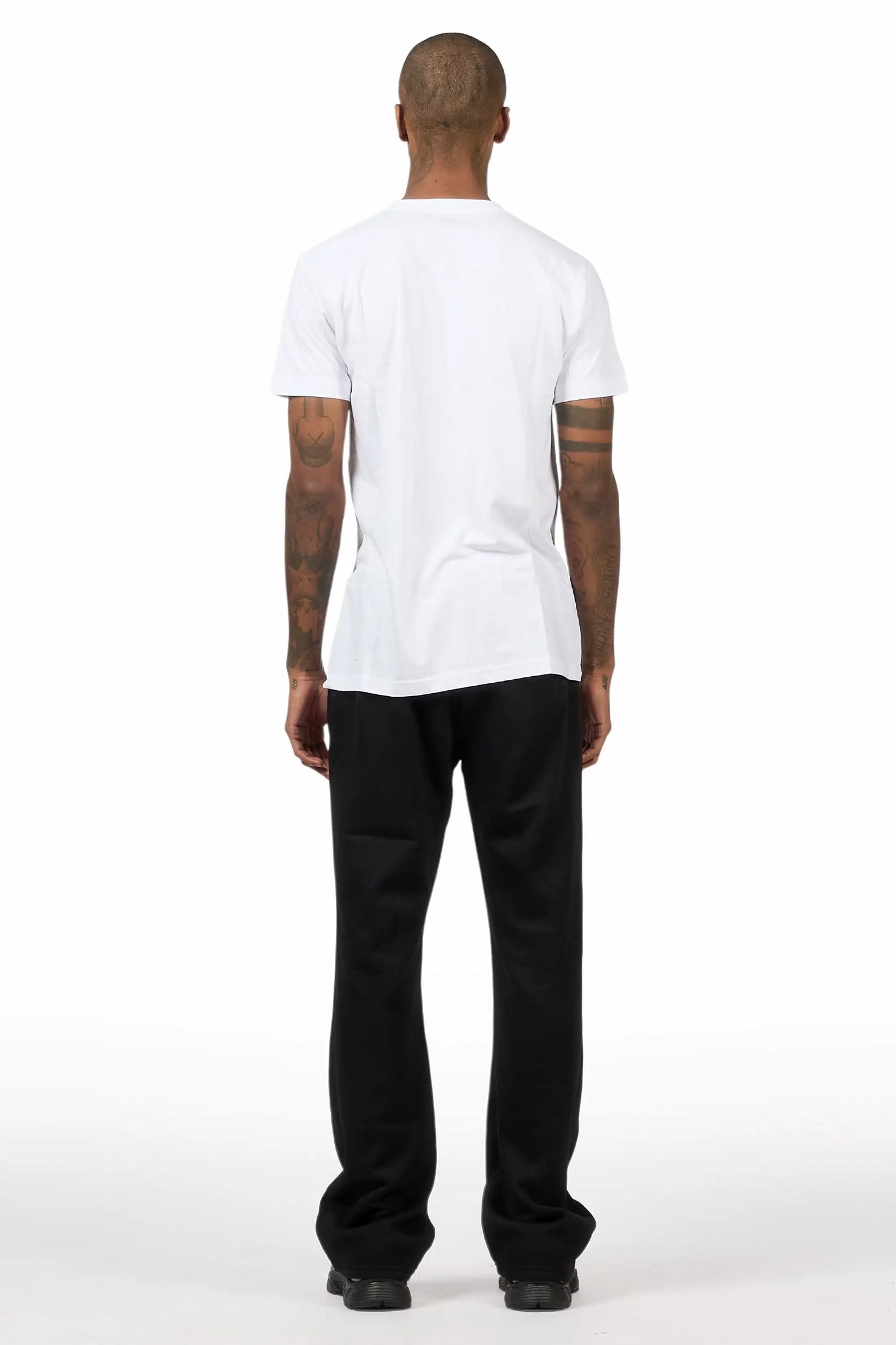Stori White/Black T-Shirt/ Relaxed Track Set