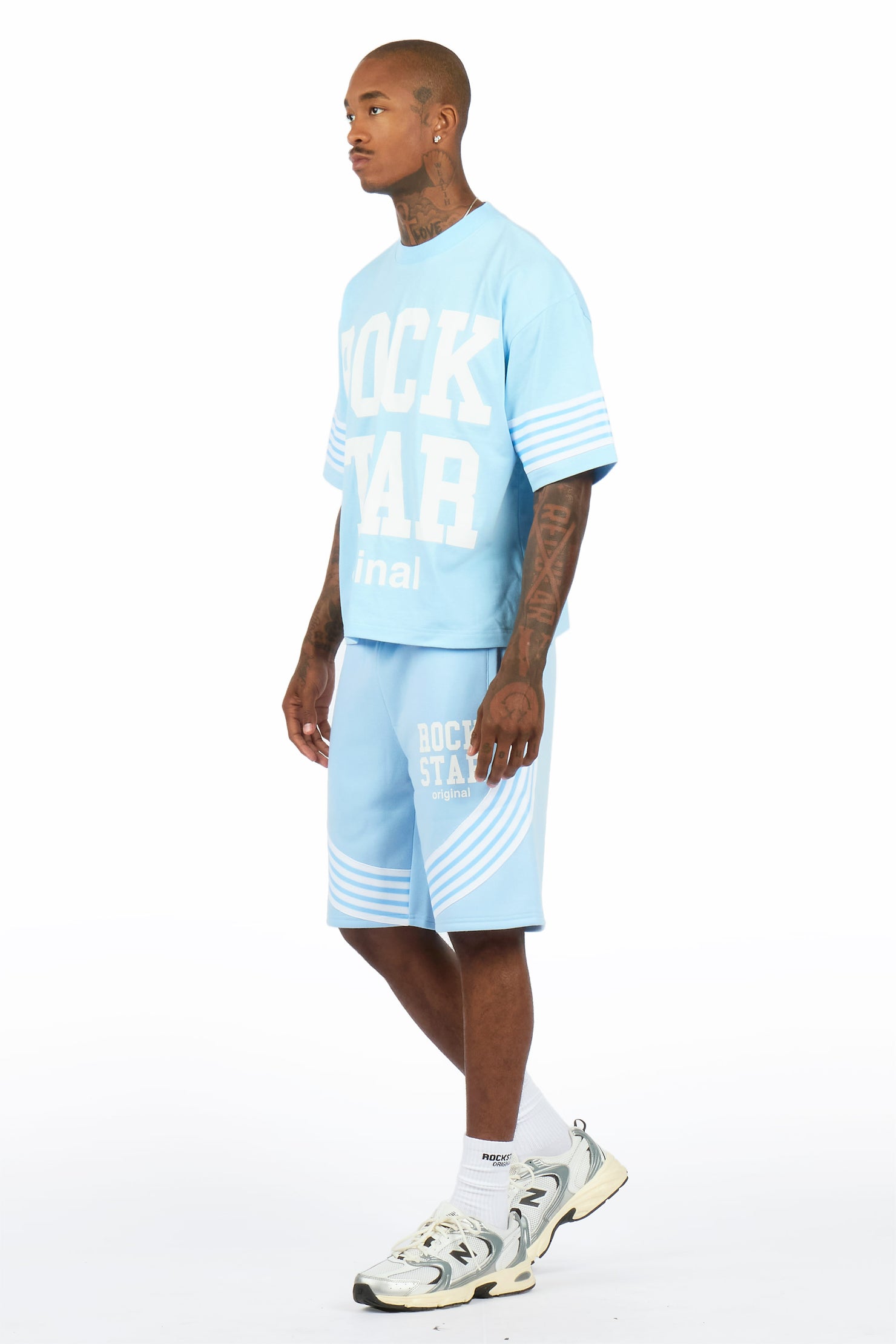 Rulik Light Blue T-Shirt/Short Set