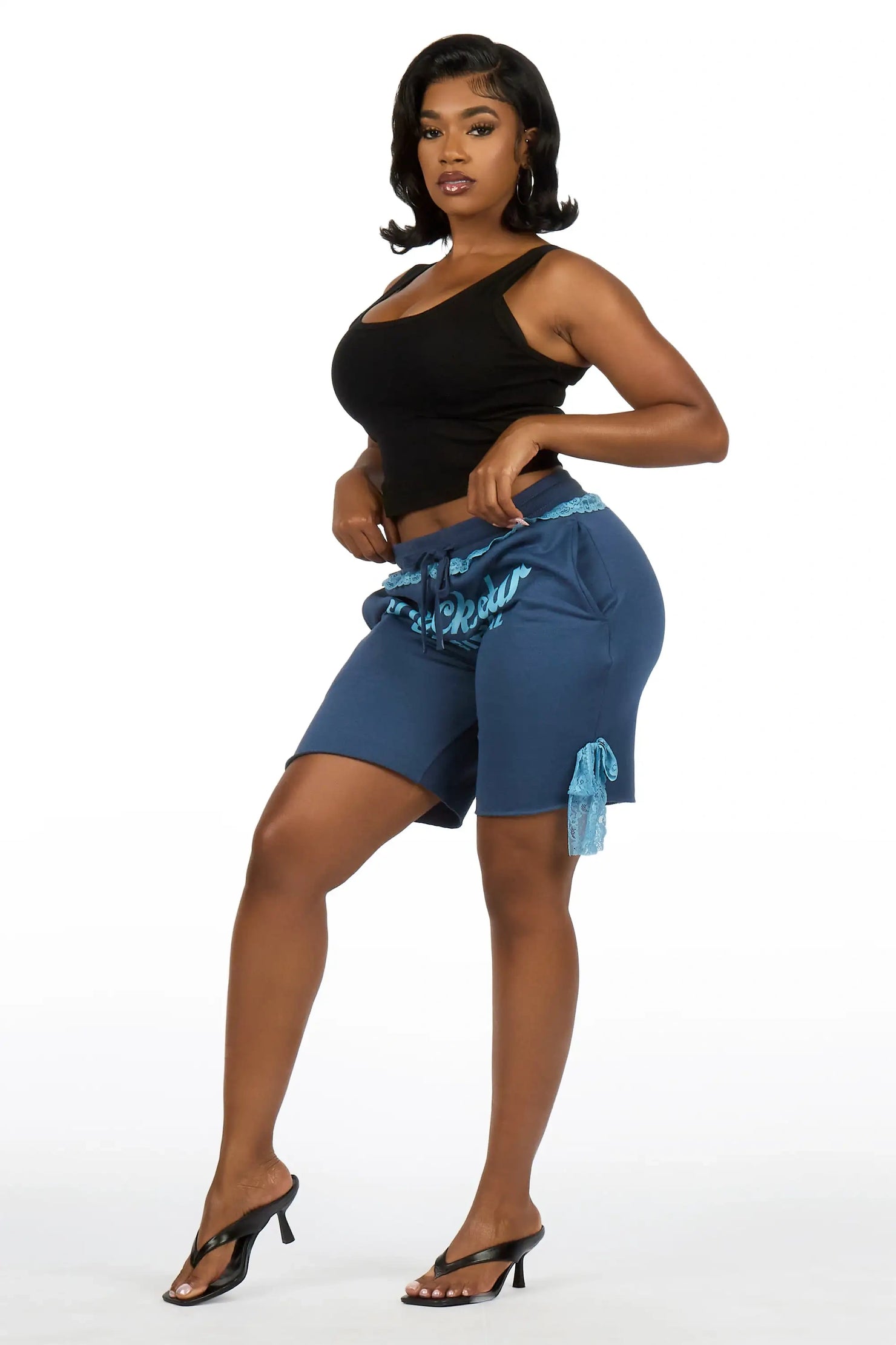 Lala Blue Baggy Short