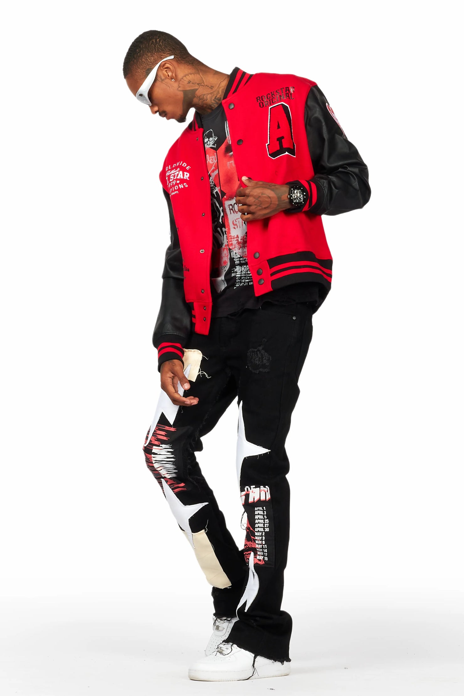 Grill Black Graphic Oversized T-Shirt