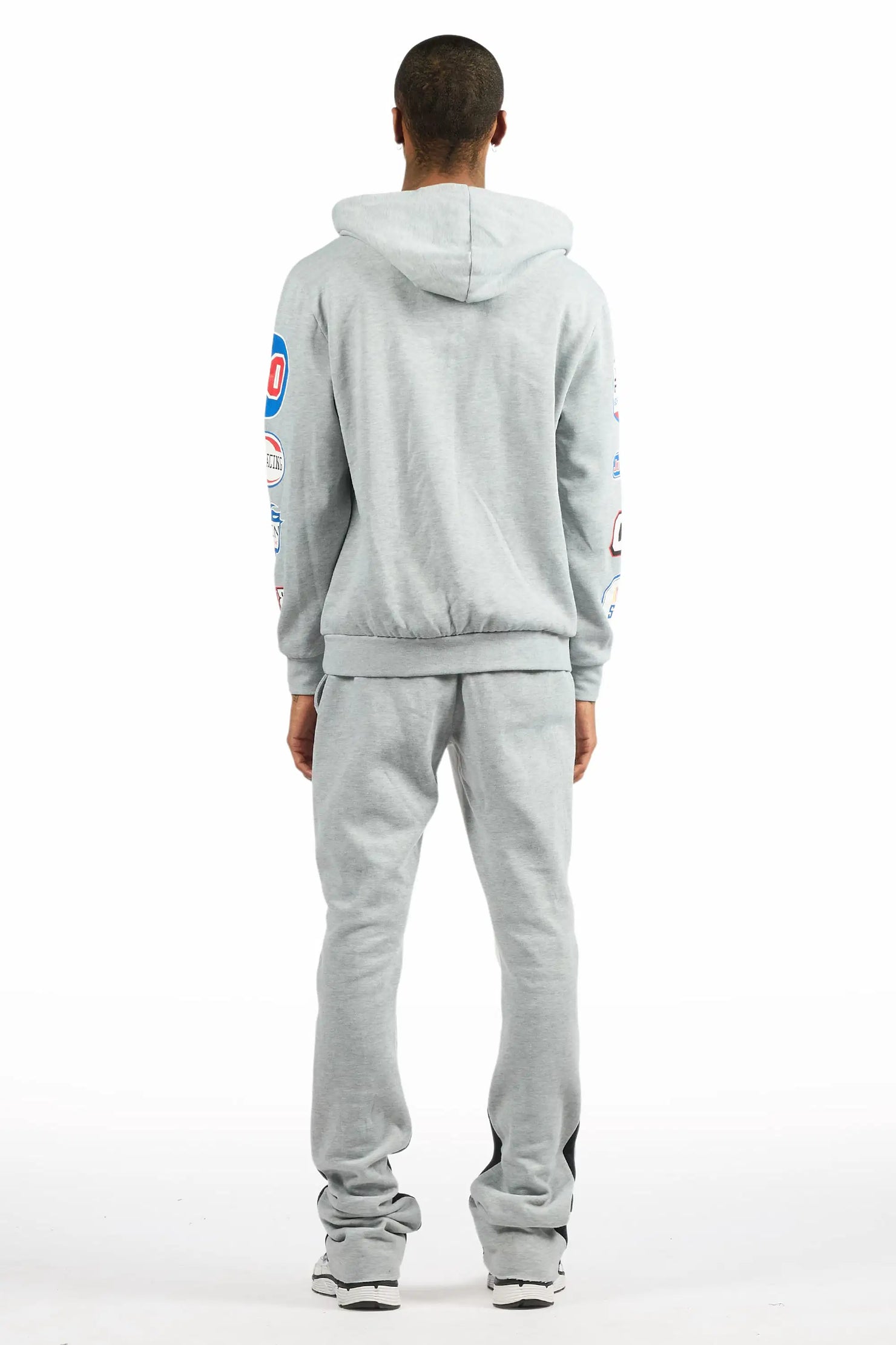 Komanda Heather Grey/Multi Hoodie/Stacked Flare Track Set