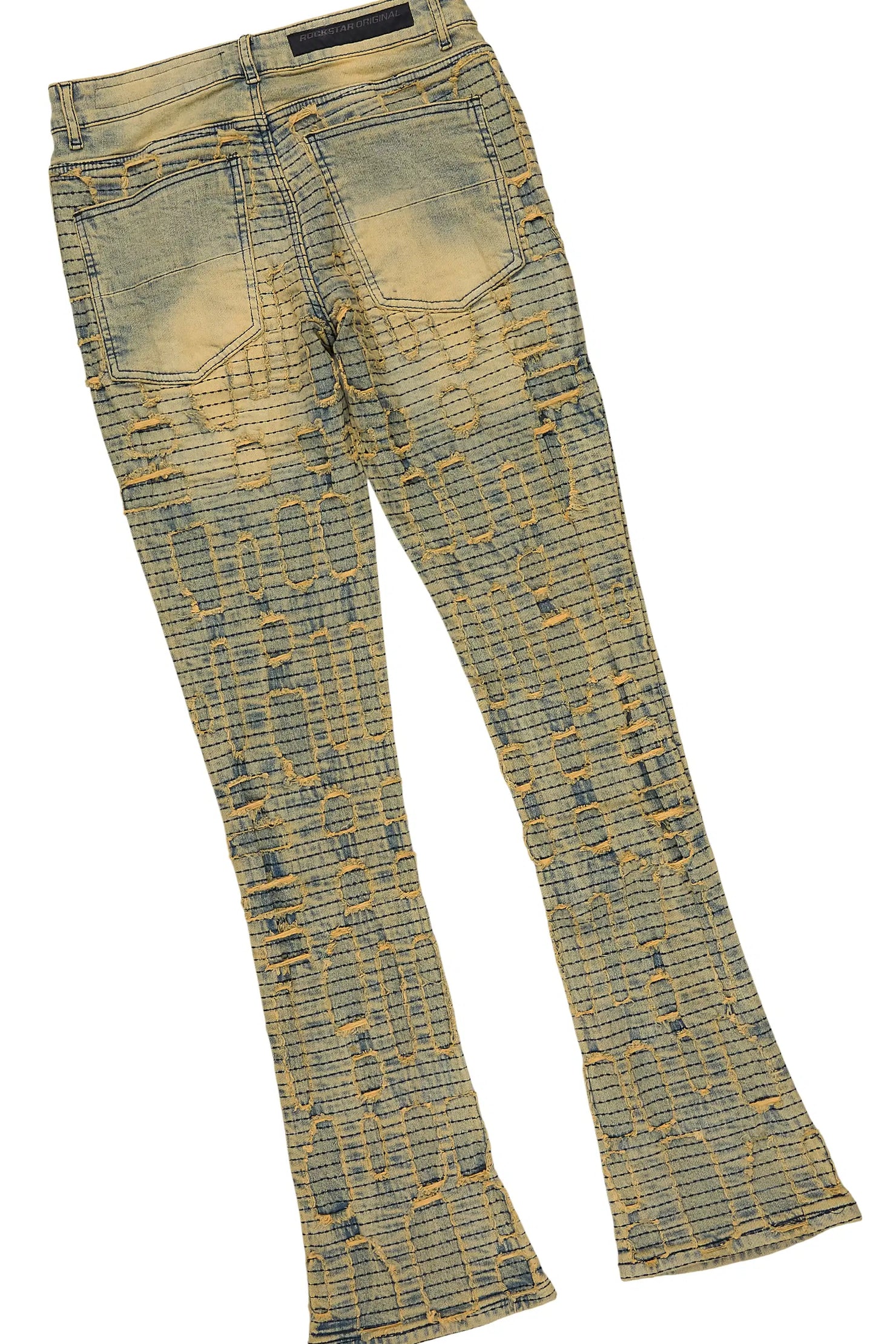 Gribo Vintage Denim Jacket/Stacked Flare Jean Set