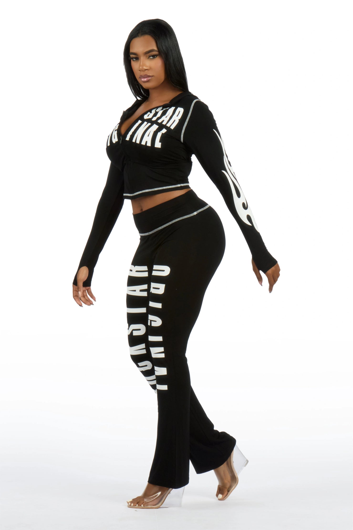 Kamyia Black Lounge Track Set