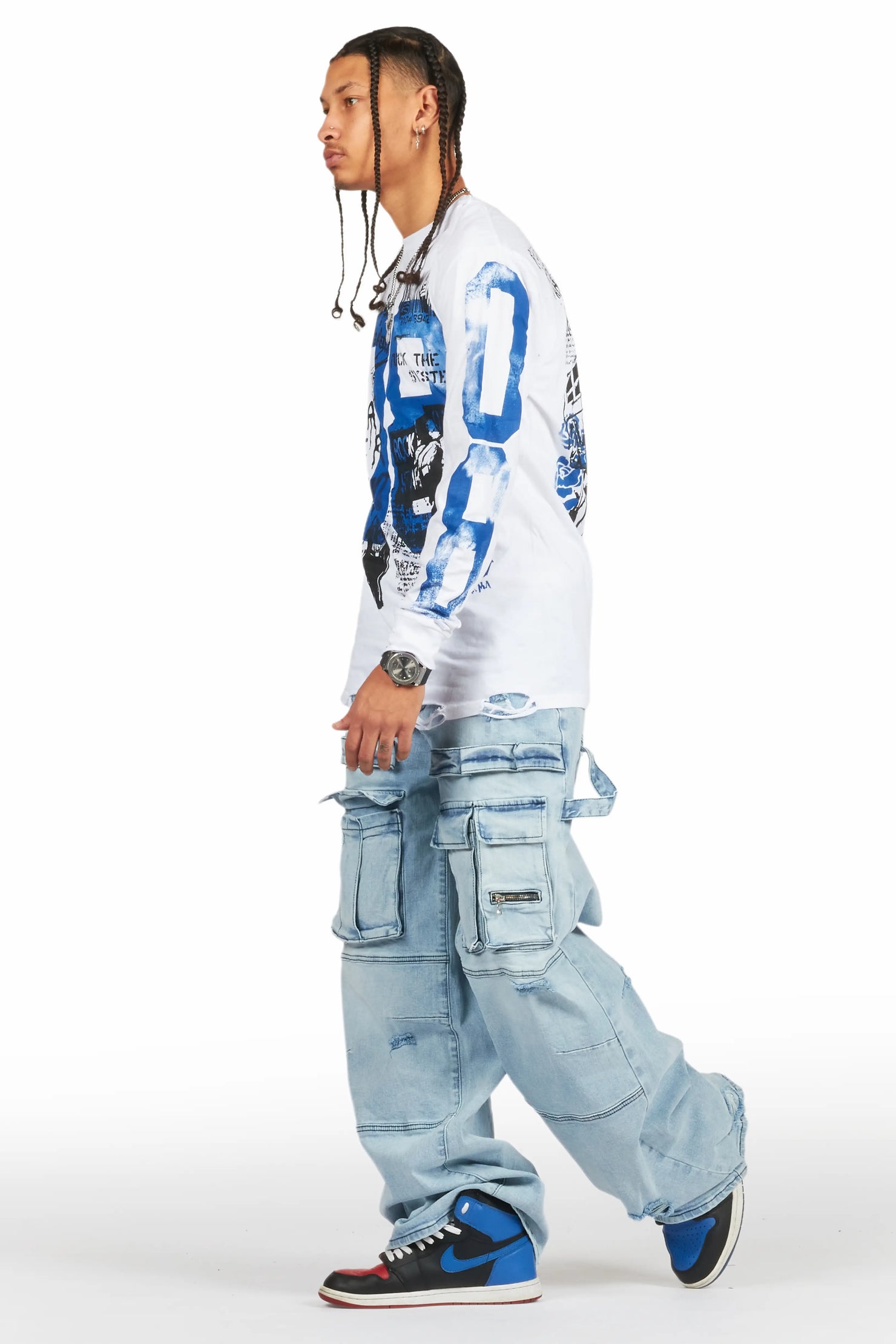 Burain Blue Baggy Fit Jean