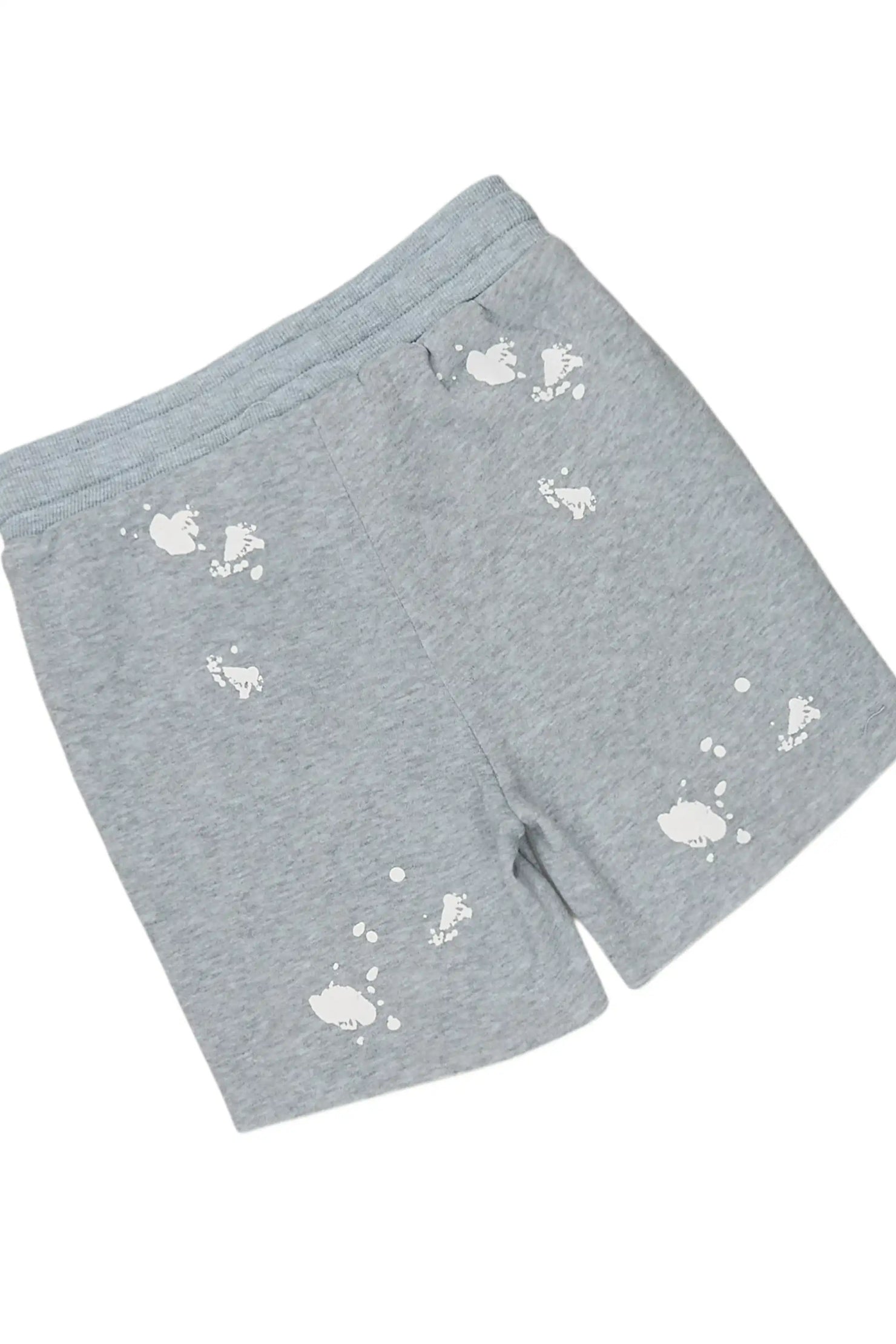 Boys Raffer Heather Grey Hoodie Short Set
