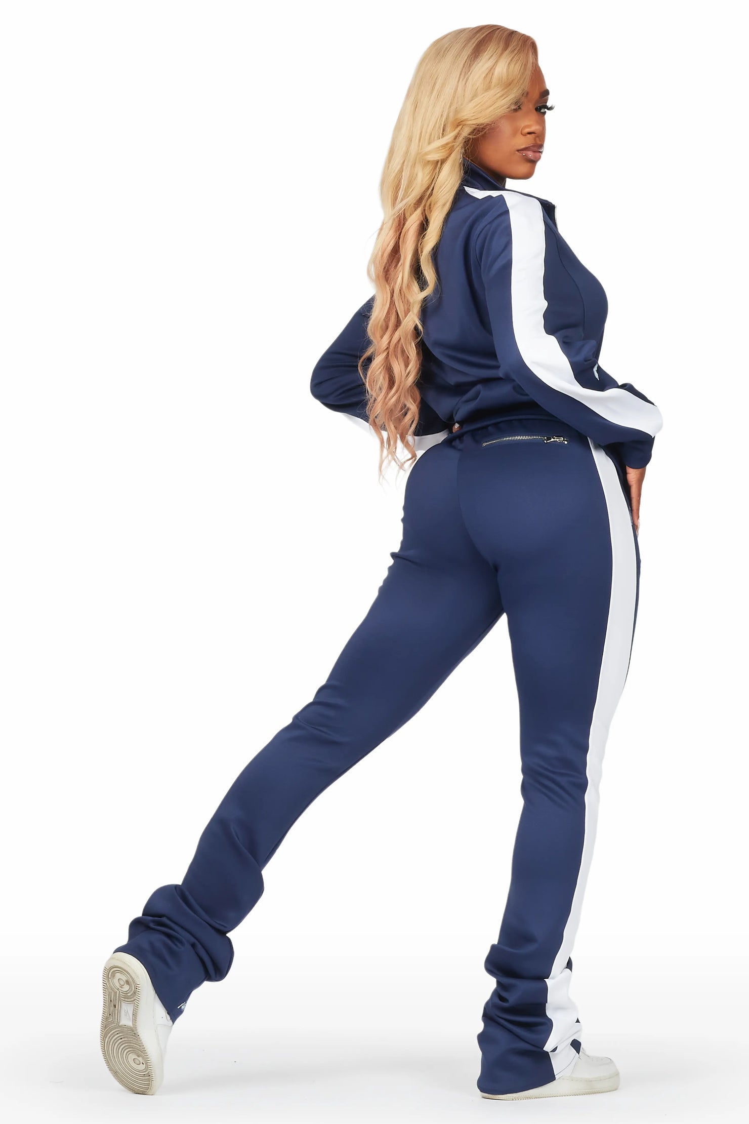 Hadley Navy Tricot Super Stacked Trackset