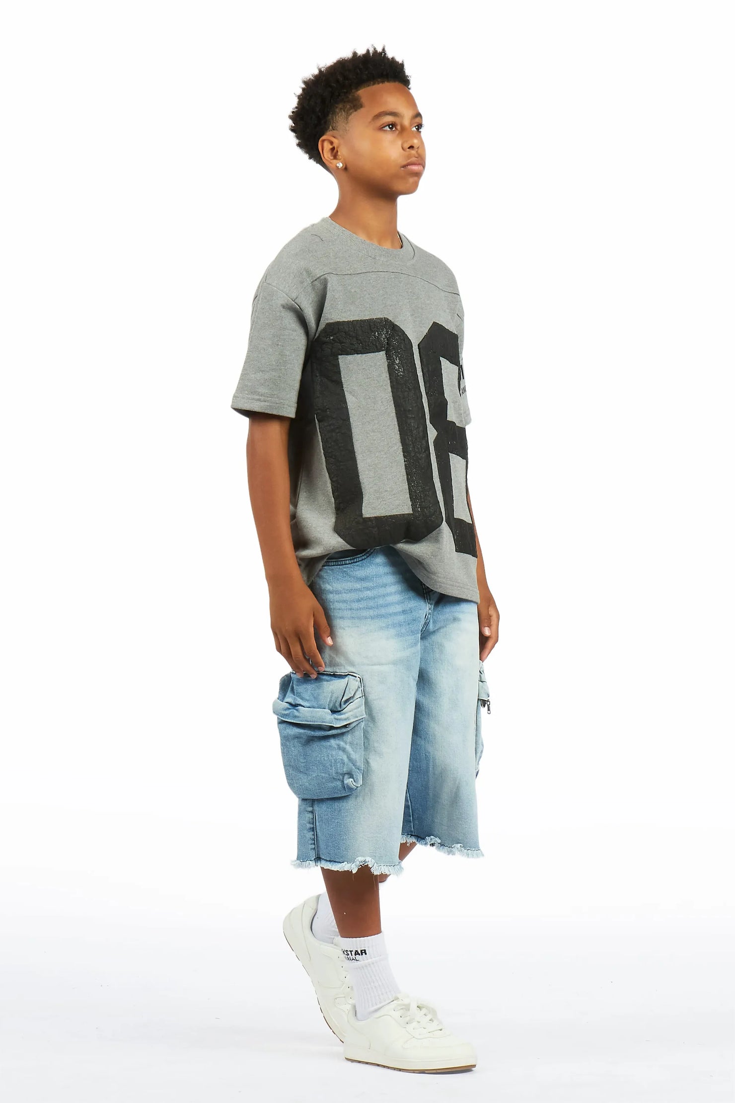Boys Grand Light Wash Jort