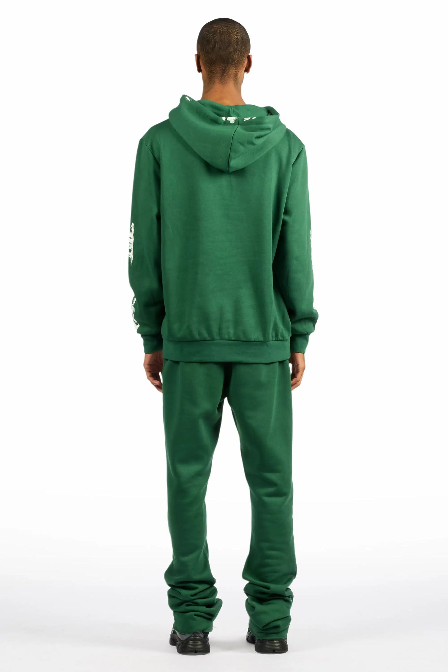 Filip Green Hoodie/Stacked Pant Track Set