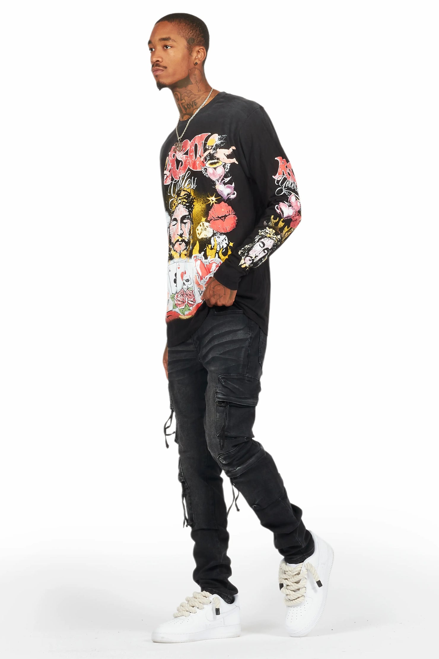 Rodion Dark Grey Slim Fit Cargo Jean