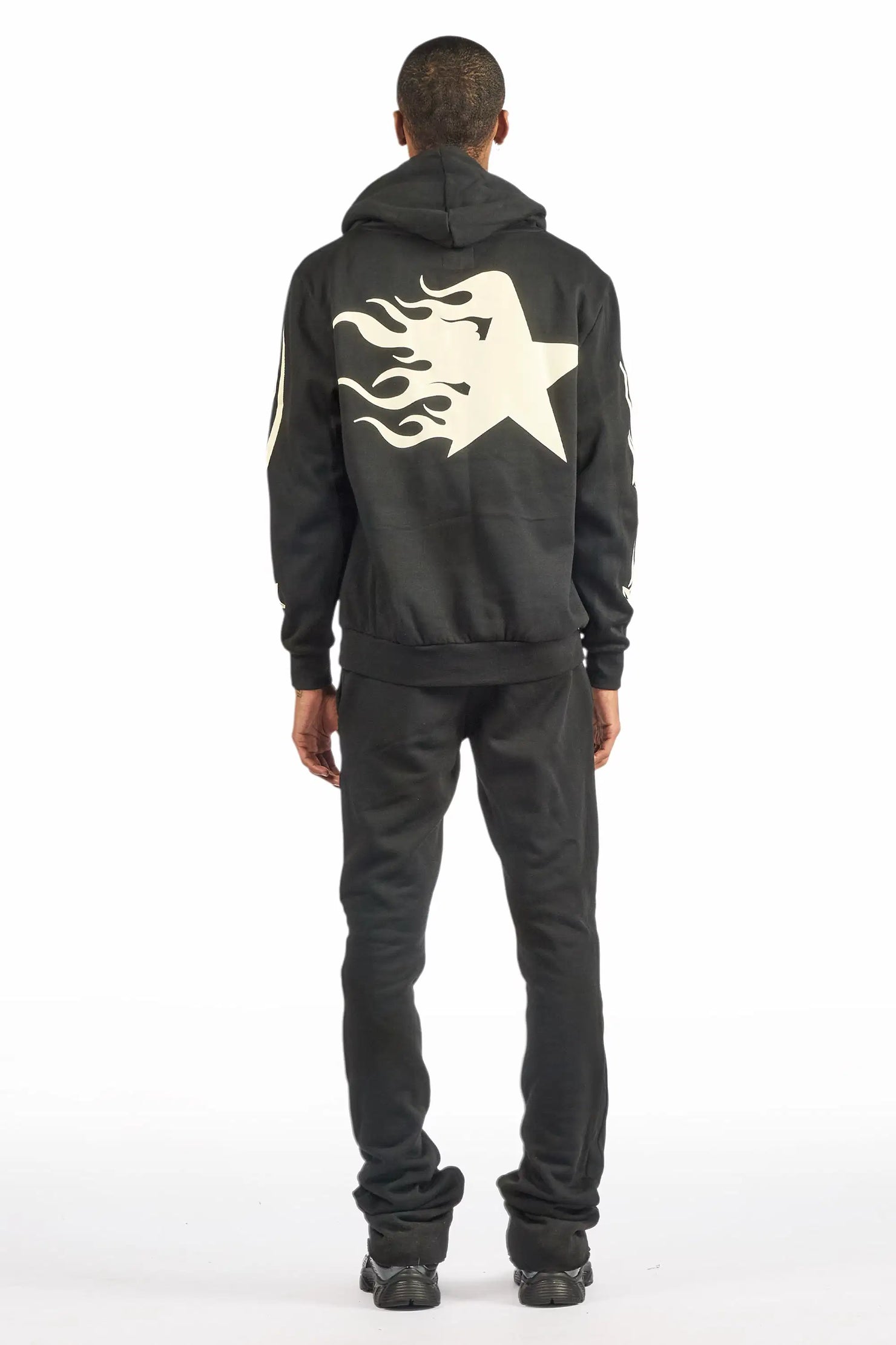 Pluton Black/Cream Hoodie/Stacked Flare Track Set