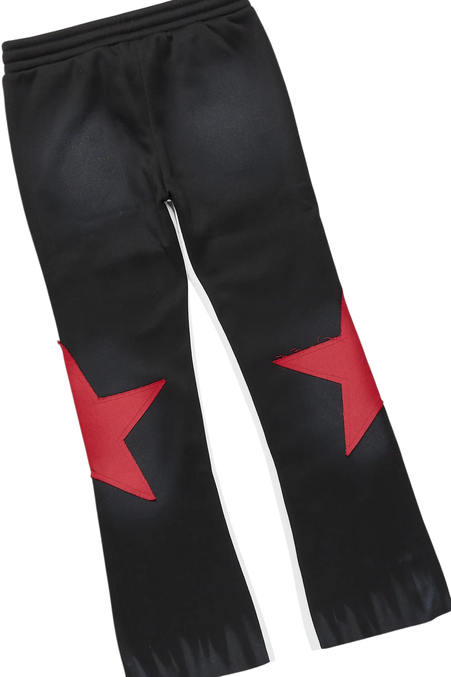 Boys Mallor Black/Red Stacked Hoodie Track Set