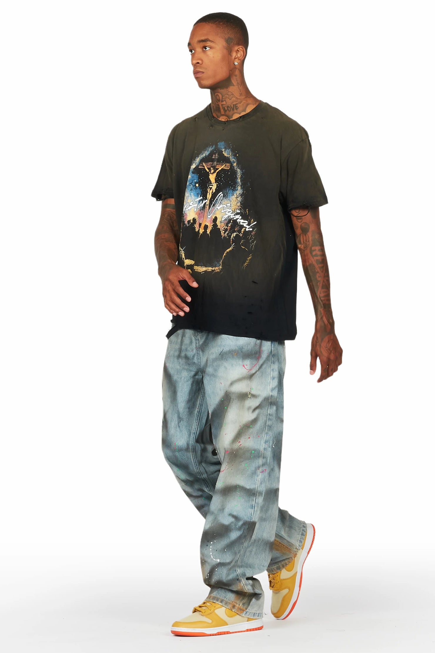 Yonah Blue Baggy Fit Jean