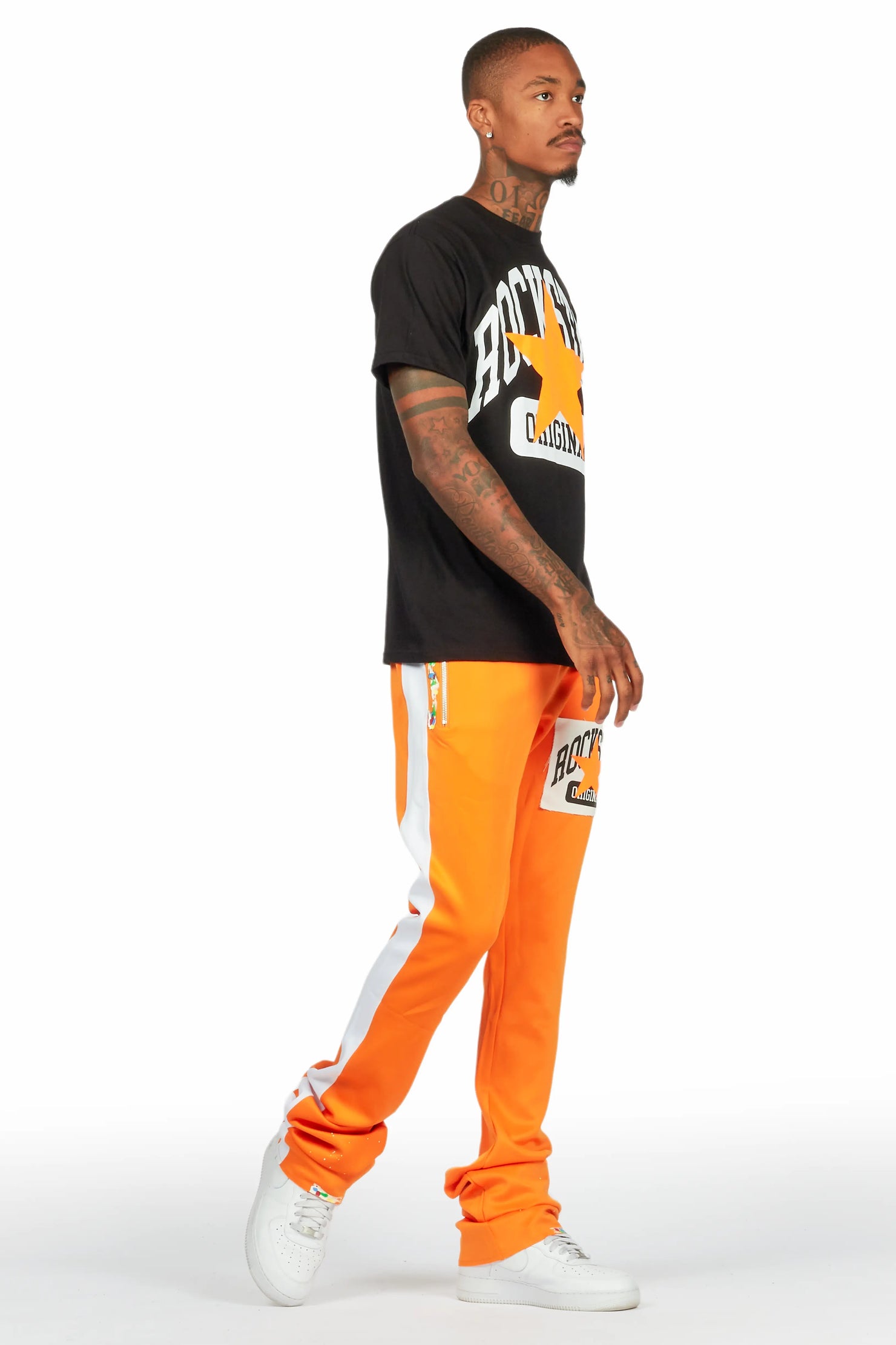 Dash Black/Orange T-Shirt/Super Stacked Flare Track Set