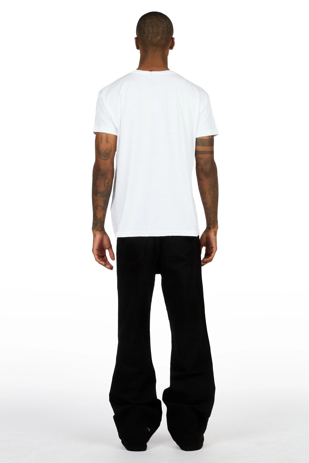 Keki Black Rhinestones Baggy Fit Jeans
