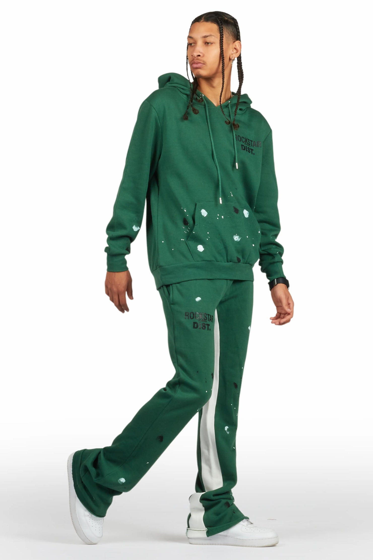 Jaco Green Hoodie Baggy Fit Pant Track Set