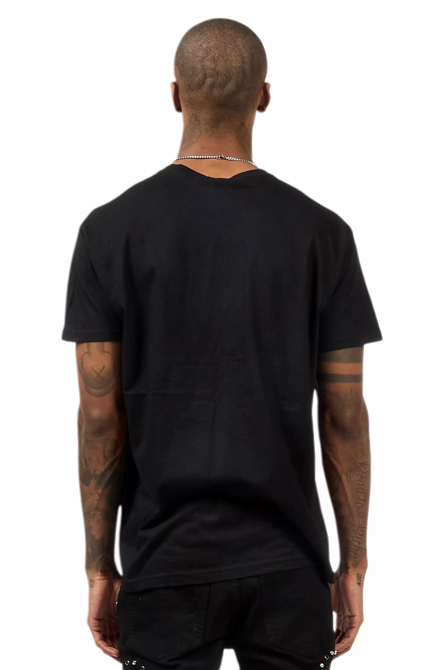 Zayir Black Oversized Graphic T-Shirt