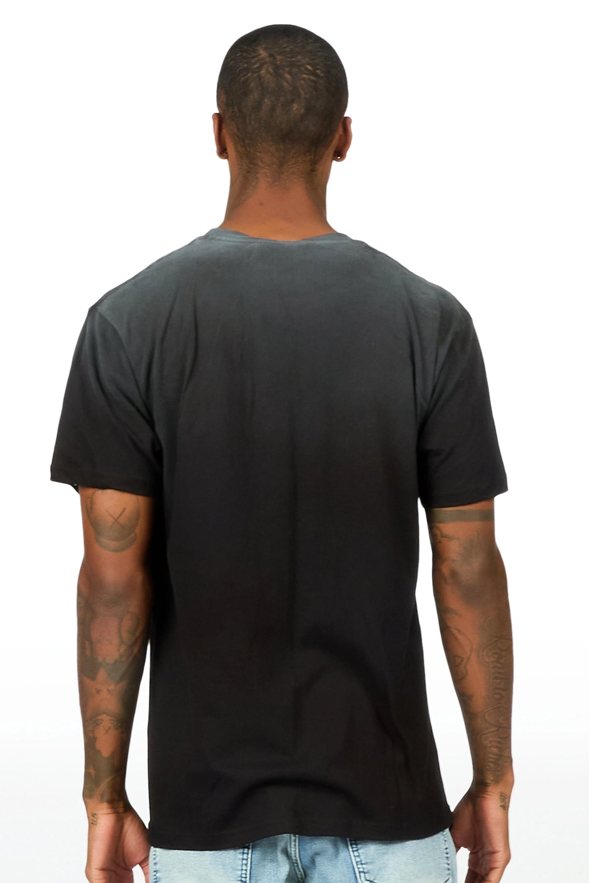 Corvin Black Oversized Graphic T-Shirt