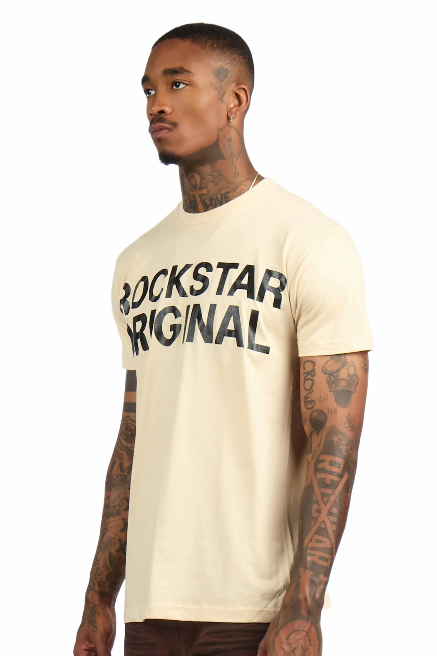 Keeth Beige Oversized Graphic T-Shirt