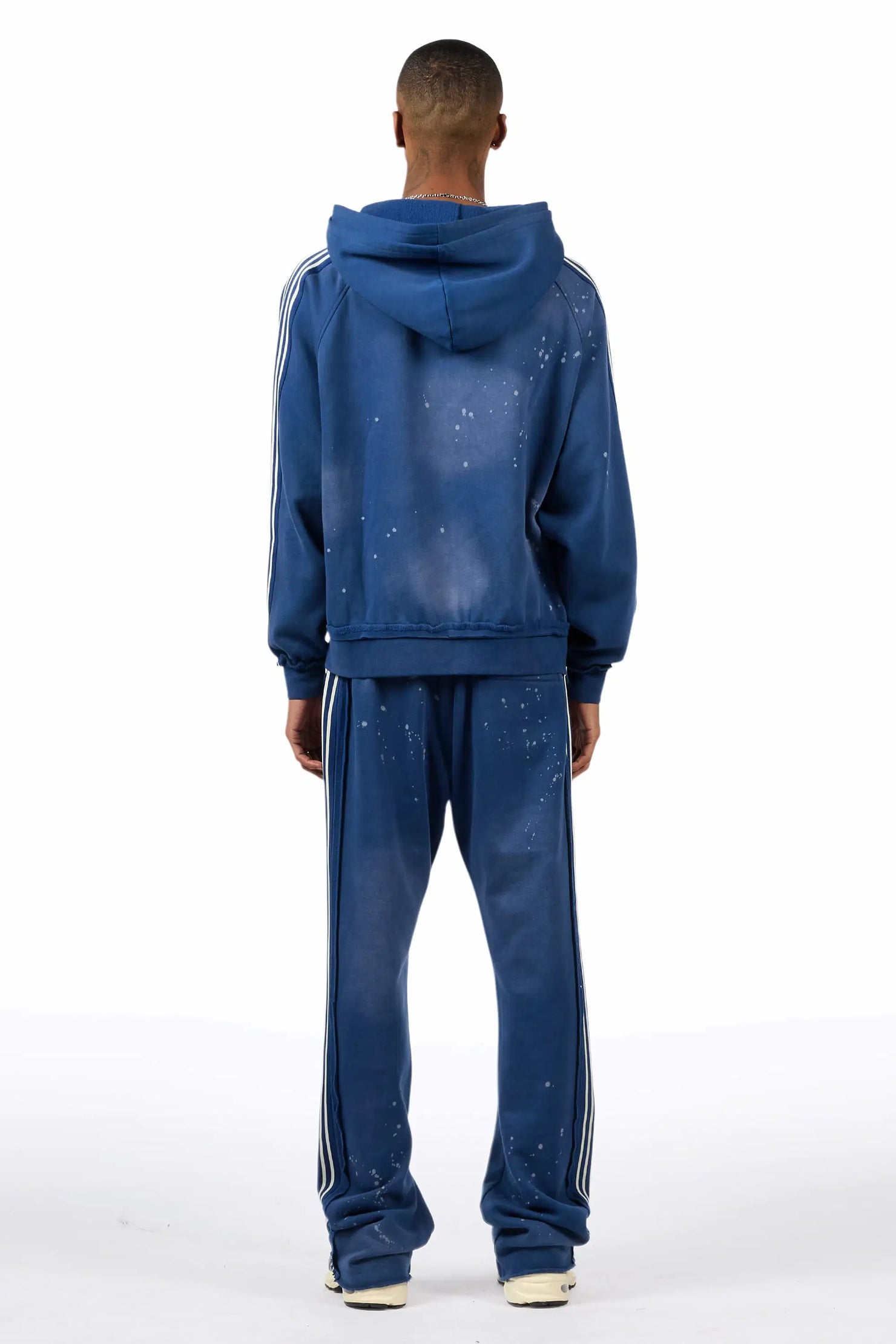 Manier Vintage Navy Hoodie/Straight Pant Track Set