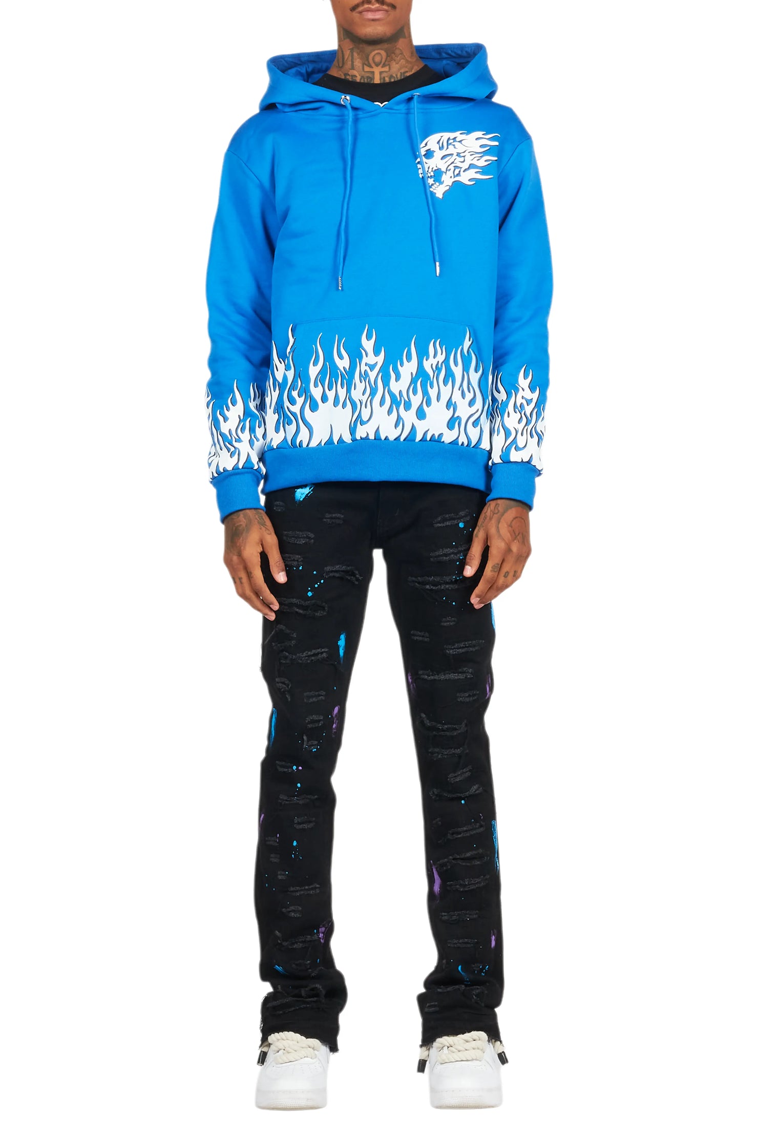 Bubble Royal Blue Graphic Hoodie