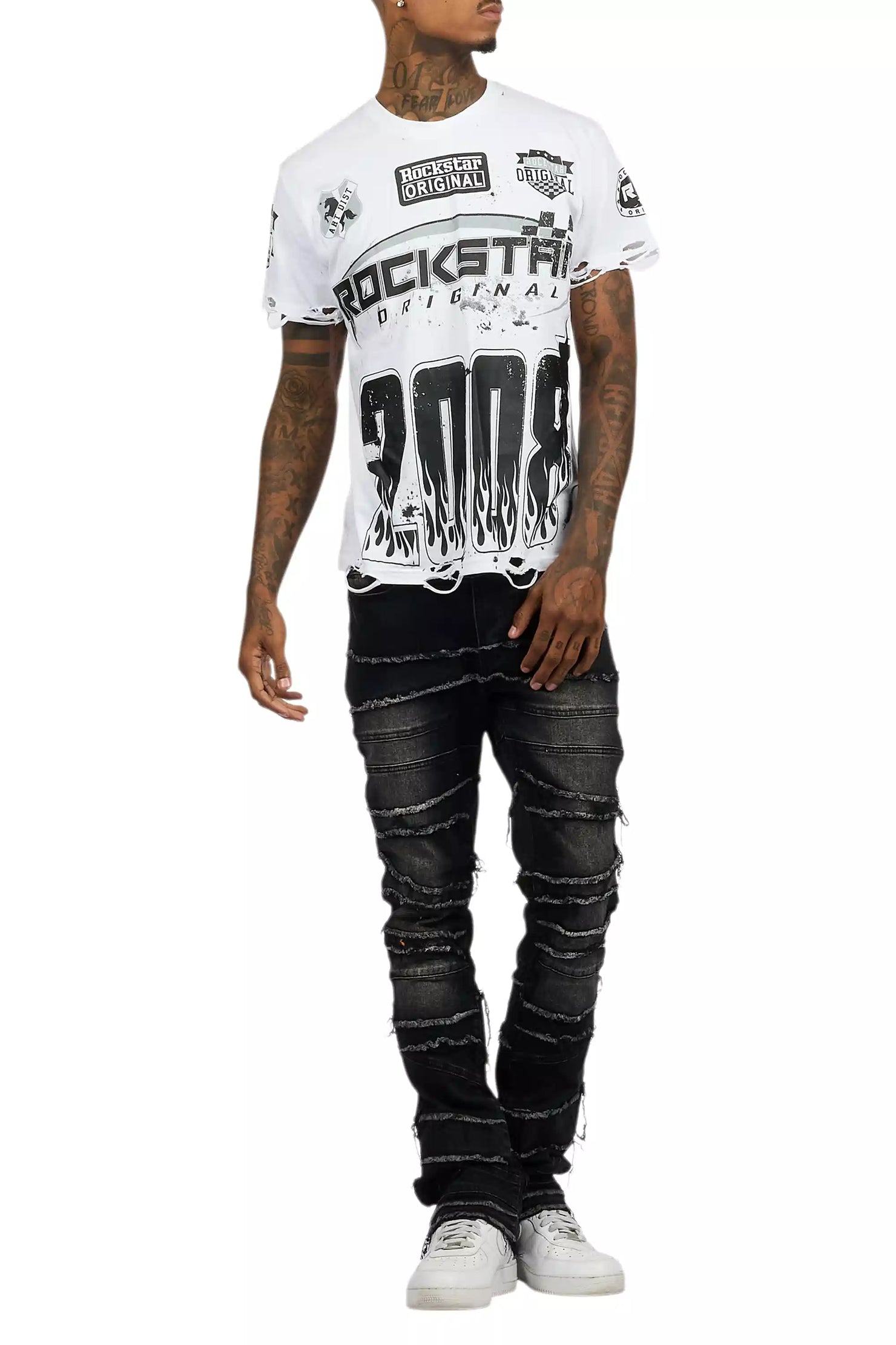 Amos White Graphic T-Shirt