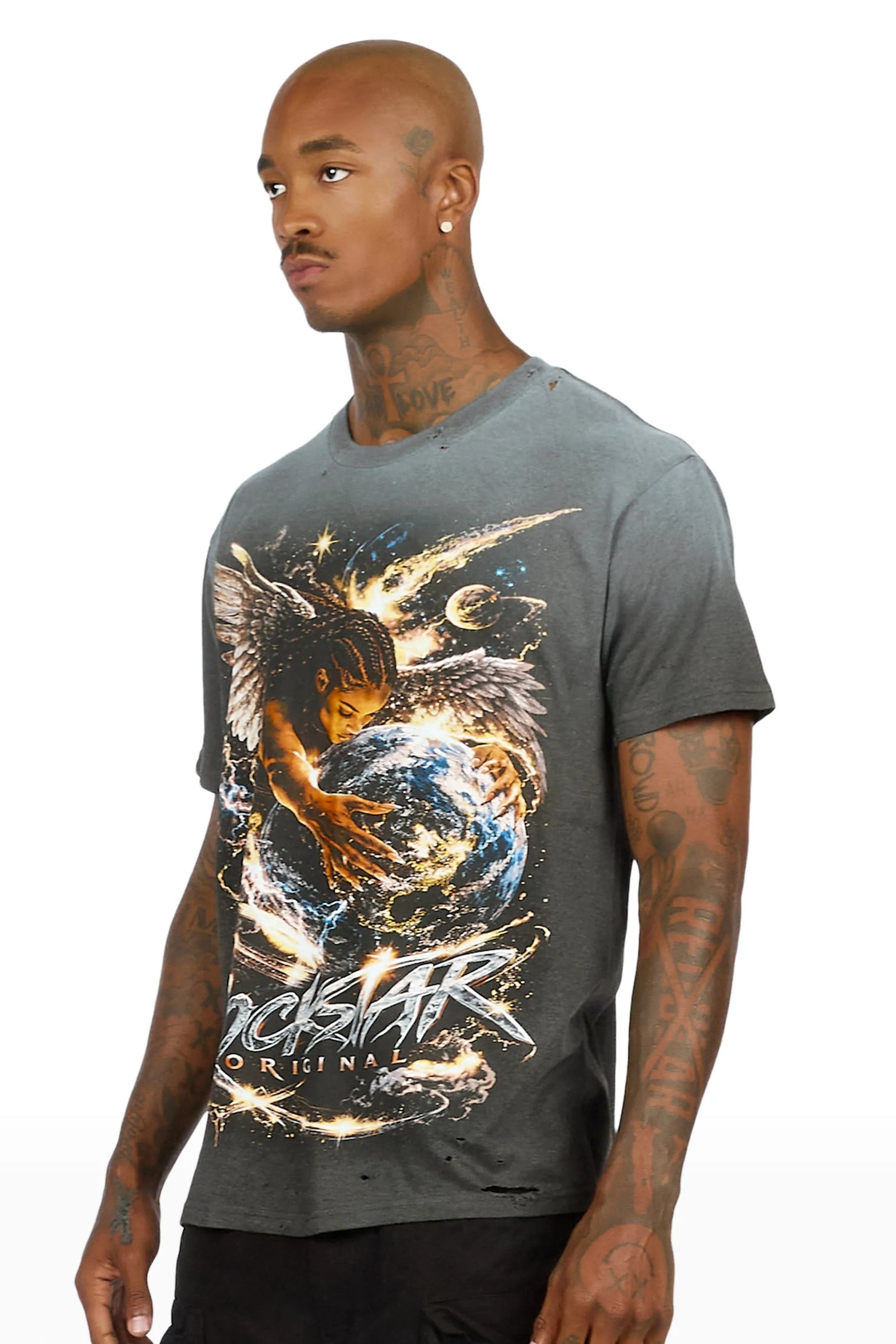 Kearney Charcoal Oversized Graphic T-Shirt
