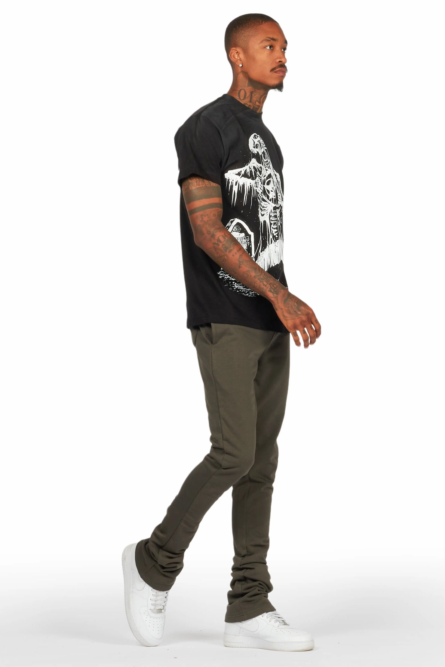 Brookwood Black T-Shirt/Stacked Track Set