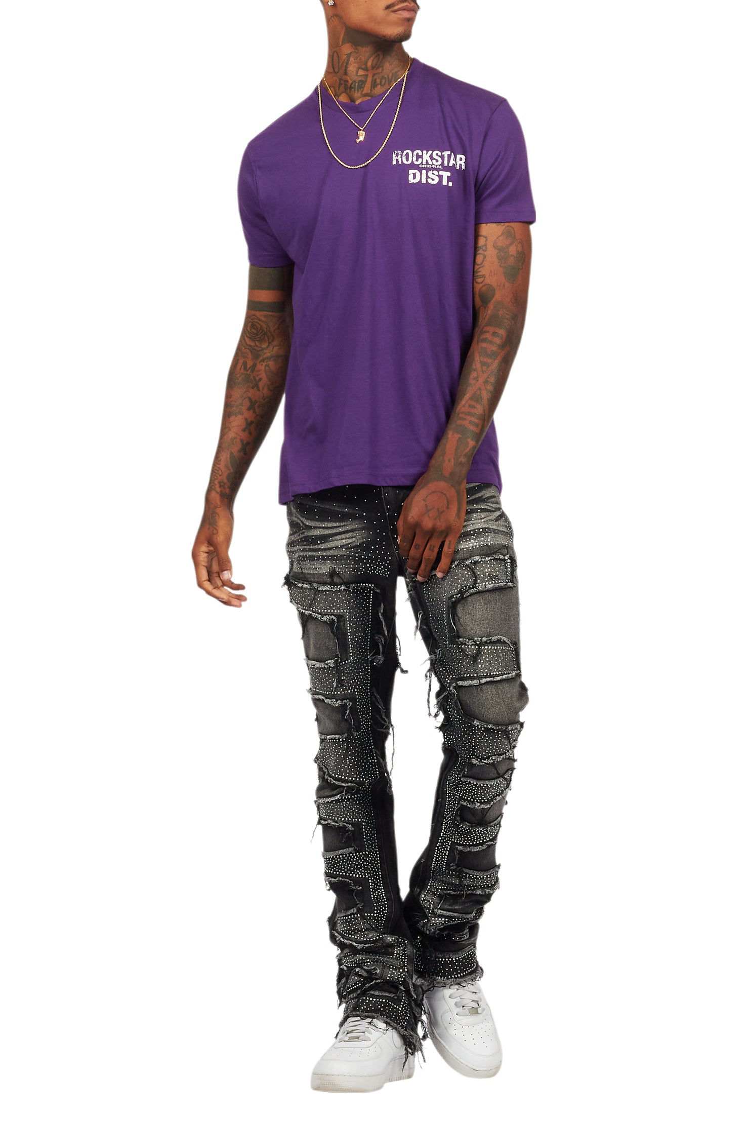 Lake Purple/White Graphic T-Shirt