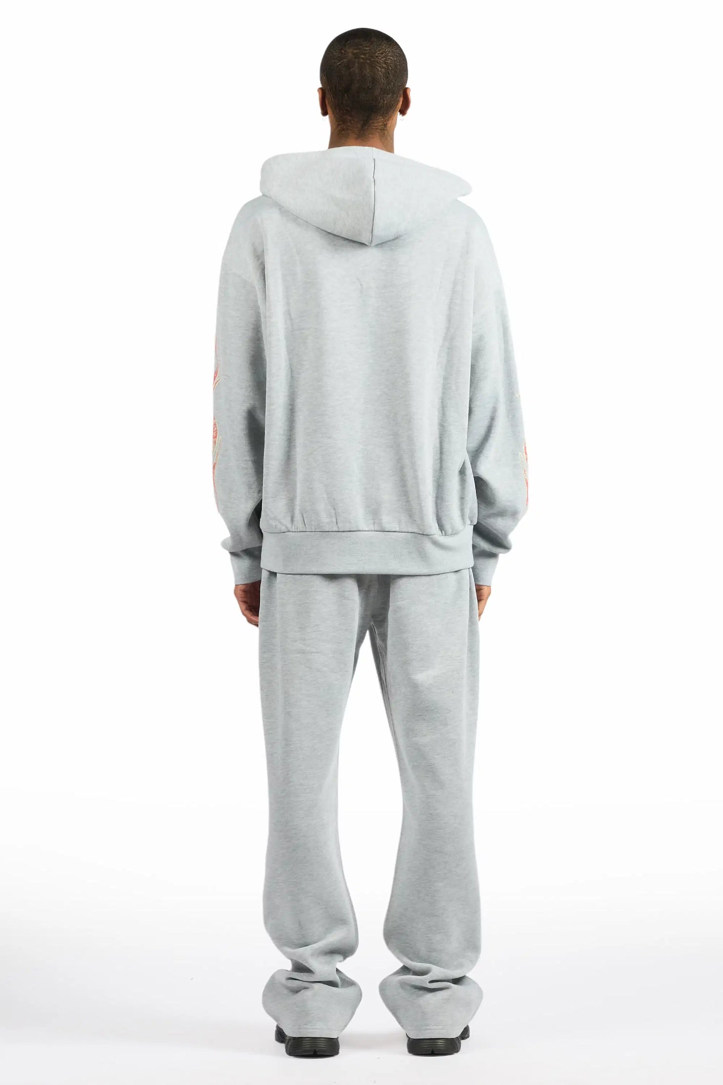 Deangelo Heather Grey Hoodie/Baggy Track Pant Set