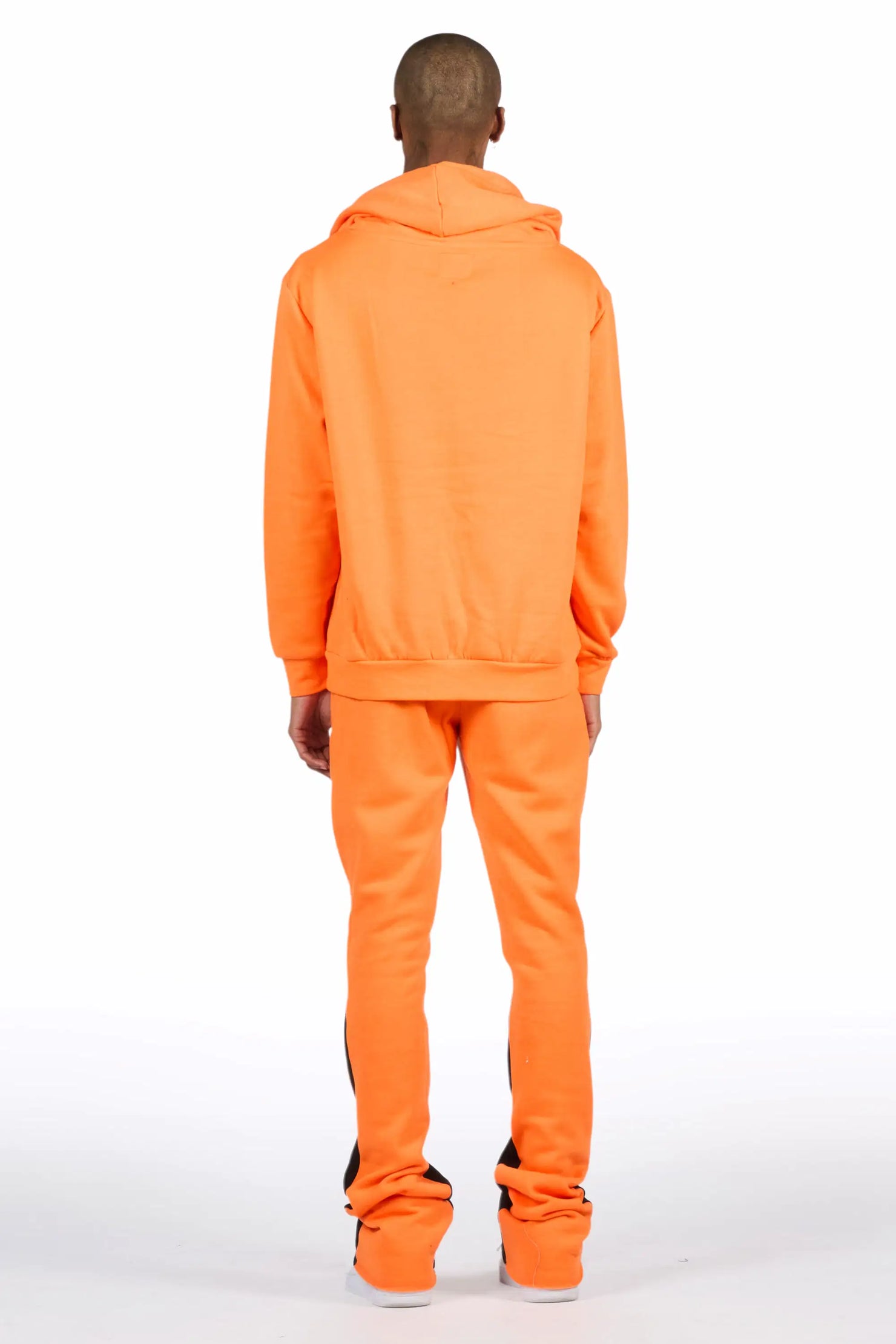Warblen Orange/Black Hoodie/Stacked Track Pant Set
