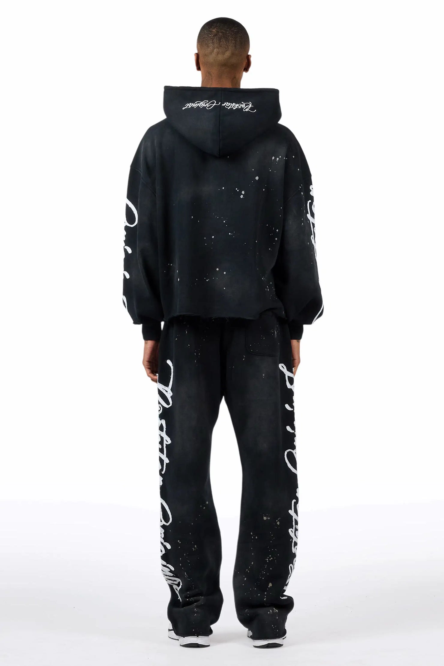 Hanif Vintage Black Hoodie/Straight Pant Track Set