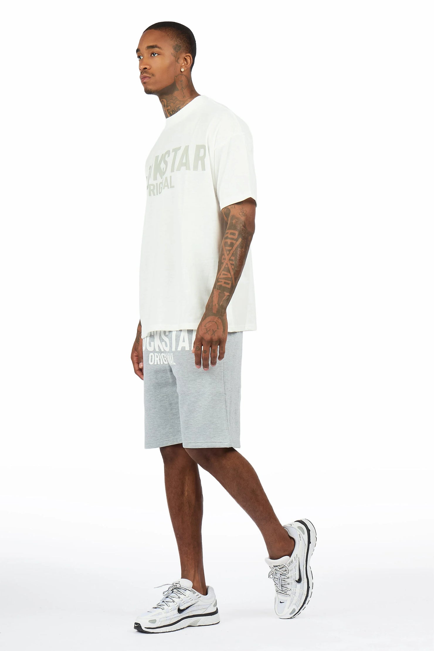 Sana White/Grey Short Set