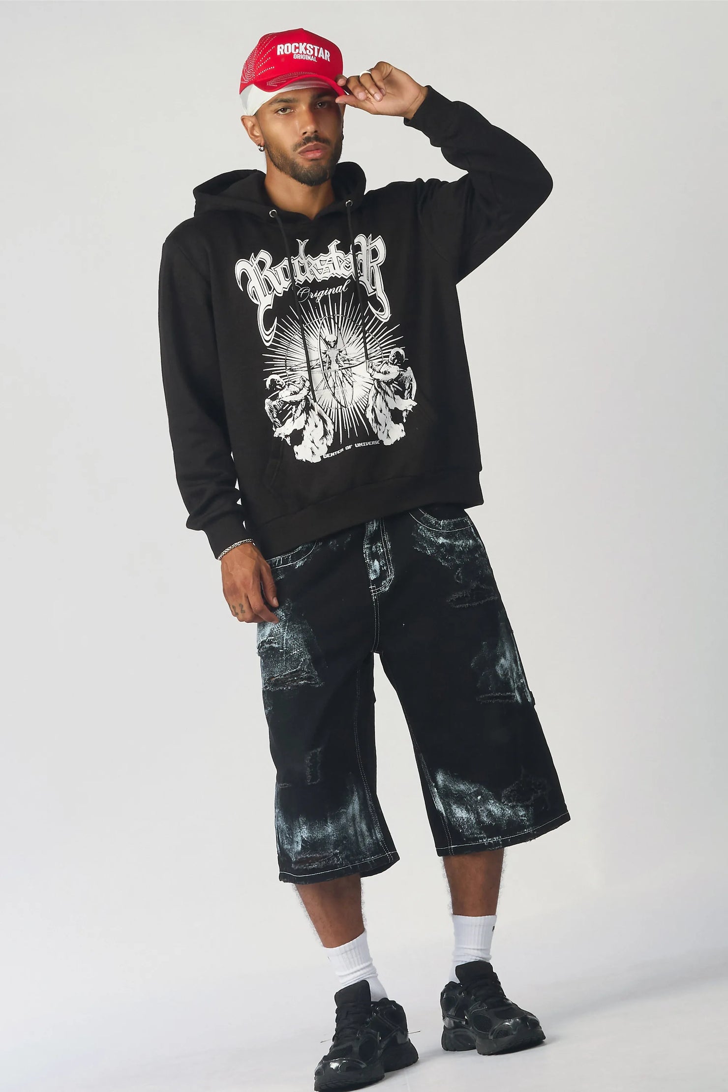 Yarden Black Graphic Hoodie
