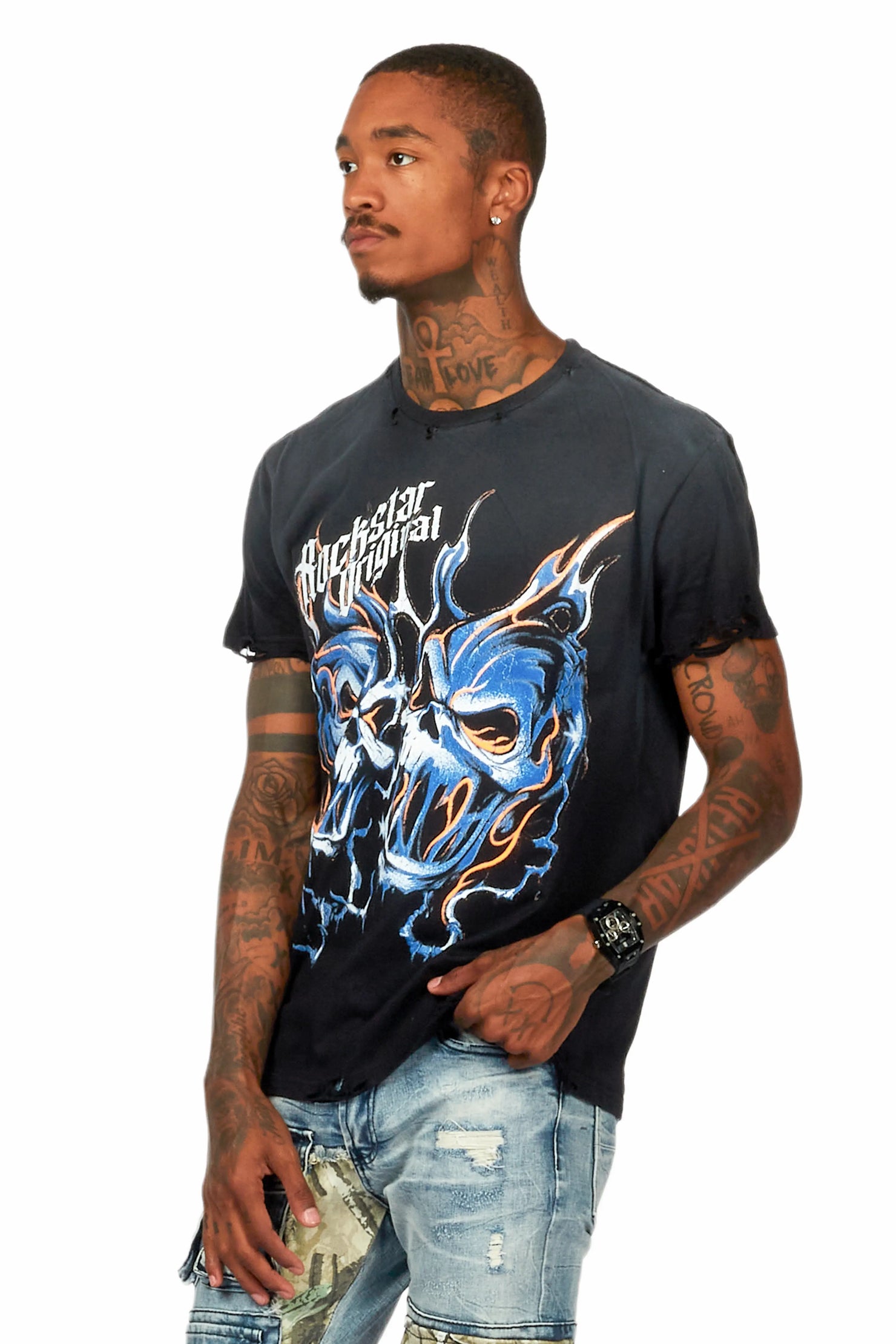 Texastea Black Graphic T-Shirt