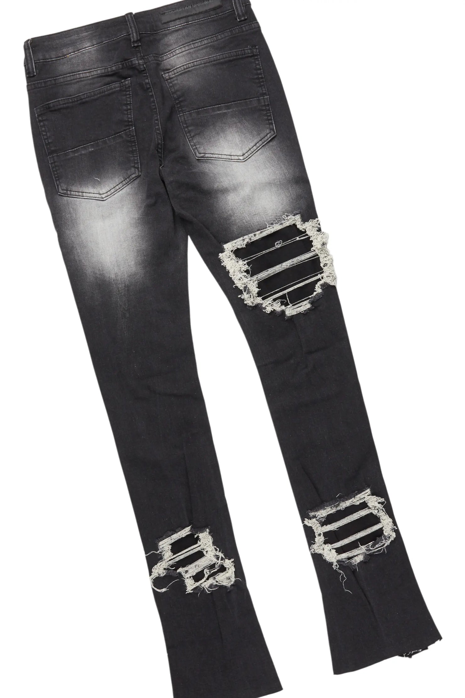 Anneso Black/Dark Grey Hoodie & Fateh Stacked Jean Bundle