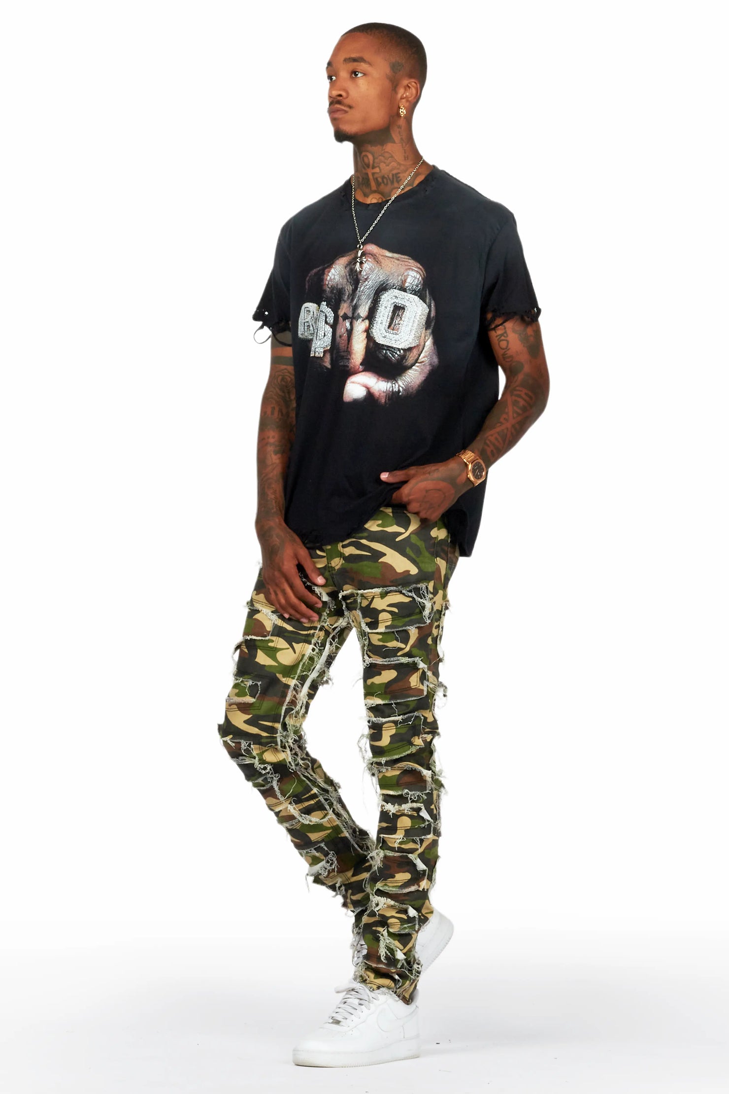 Shake Faded Camo Slim Fit Jean