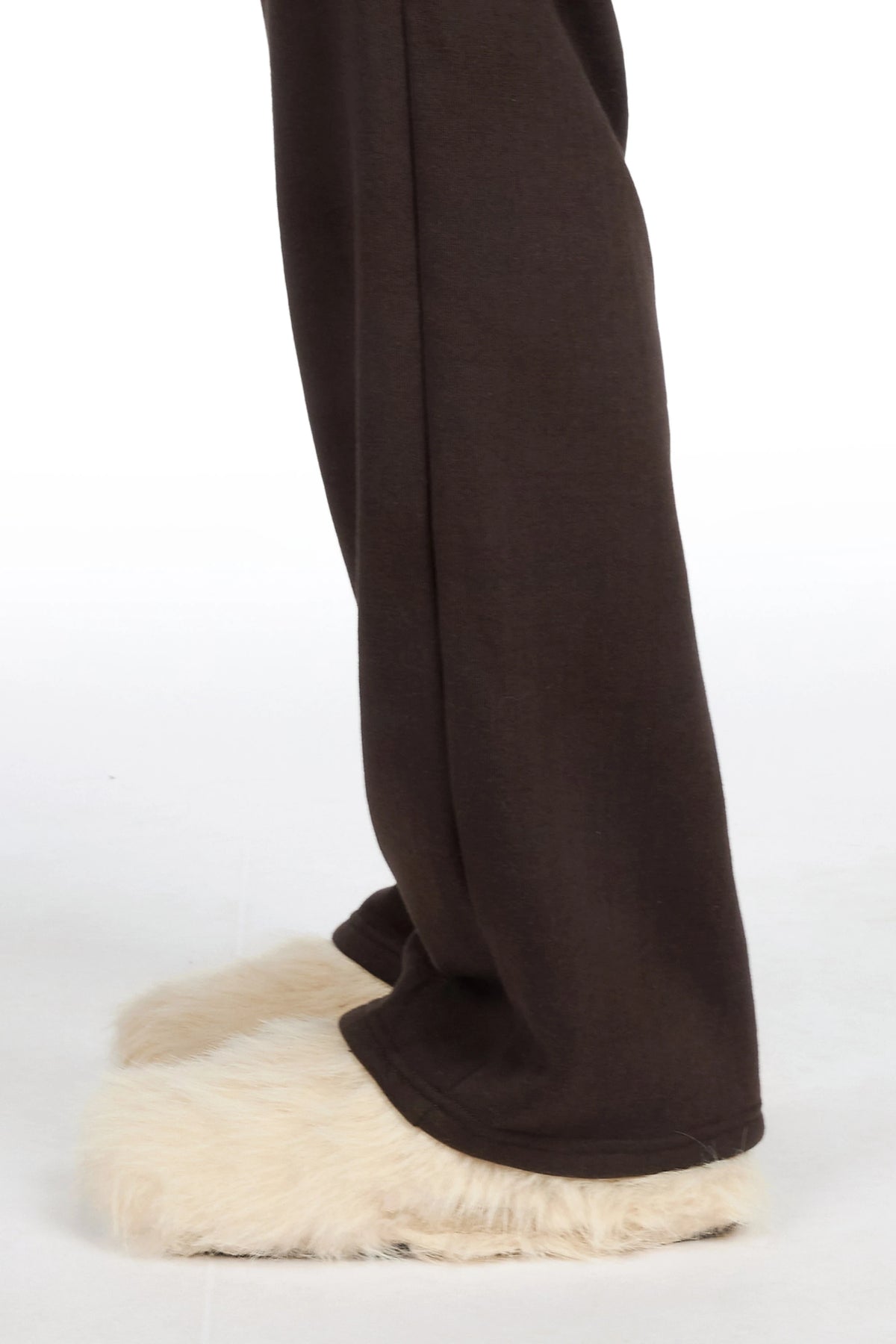 Mens Lanuga Cream Fur Mule