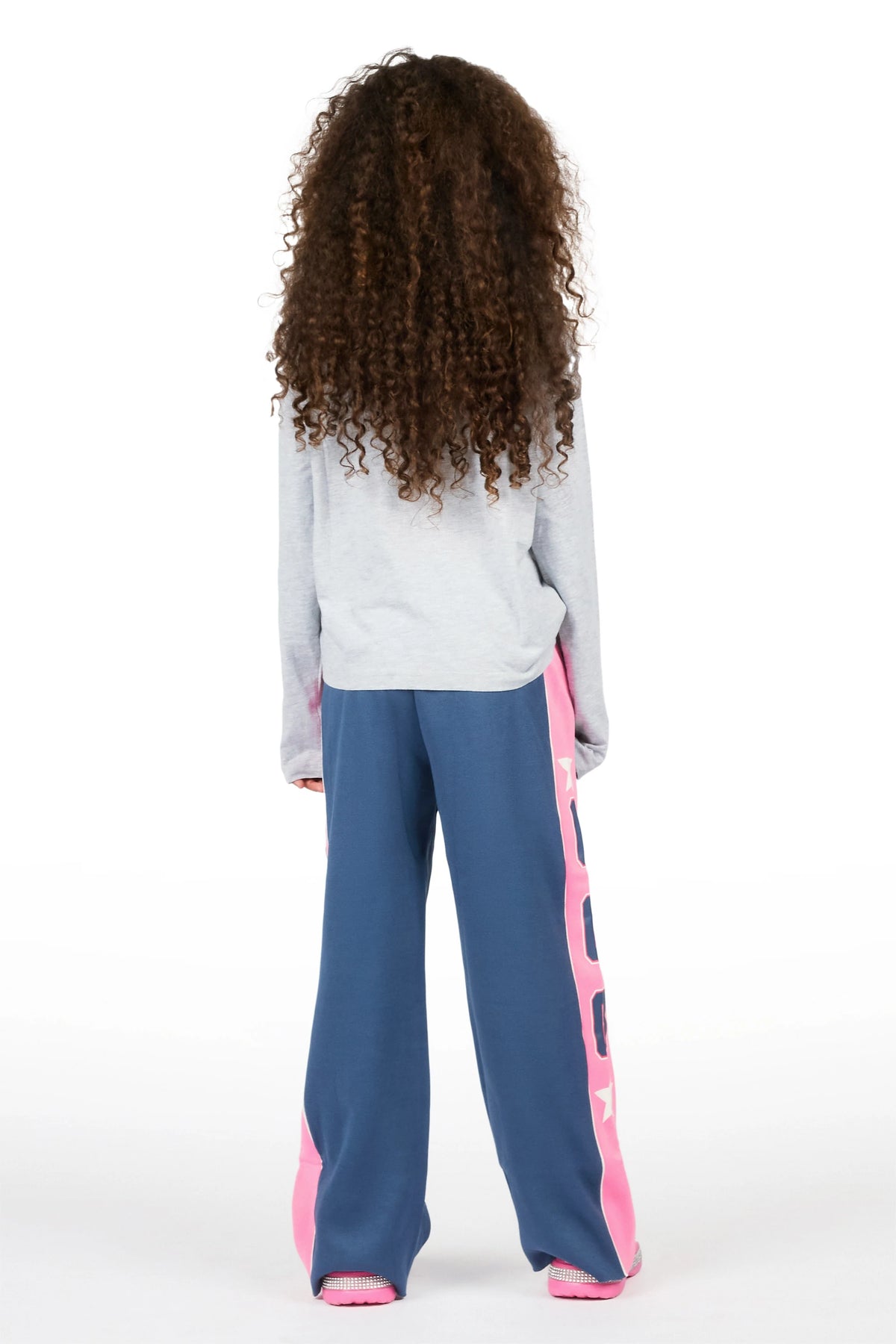 Girls Airelle Navy/Pink Baggy Track Pant