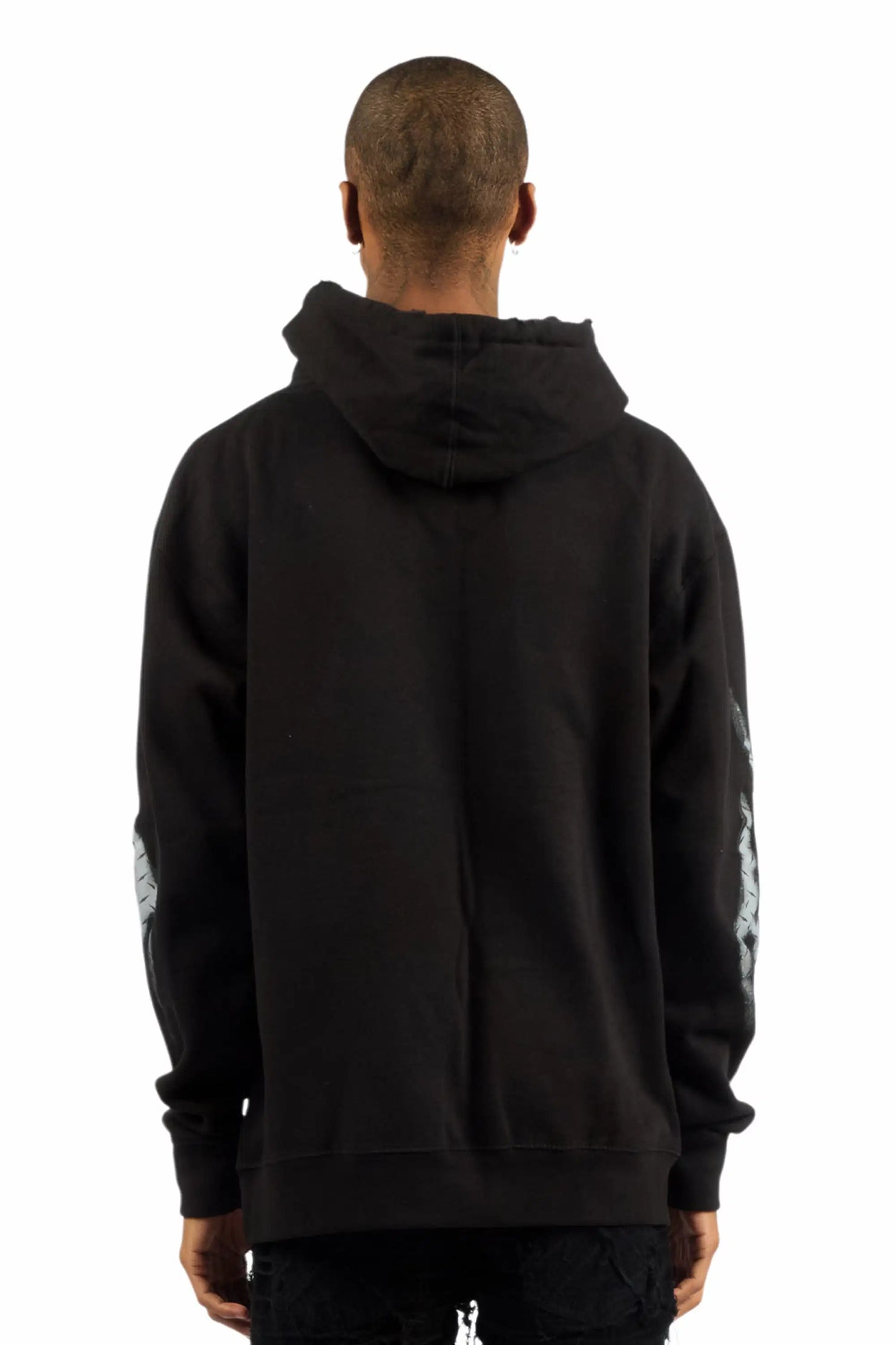 Tylenz Black/Multi Distressed Graphic Hoodie