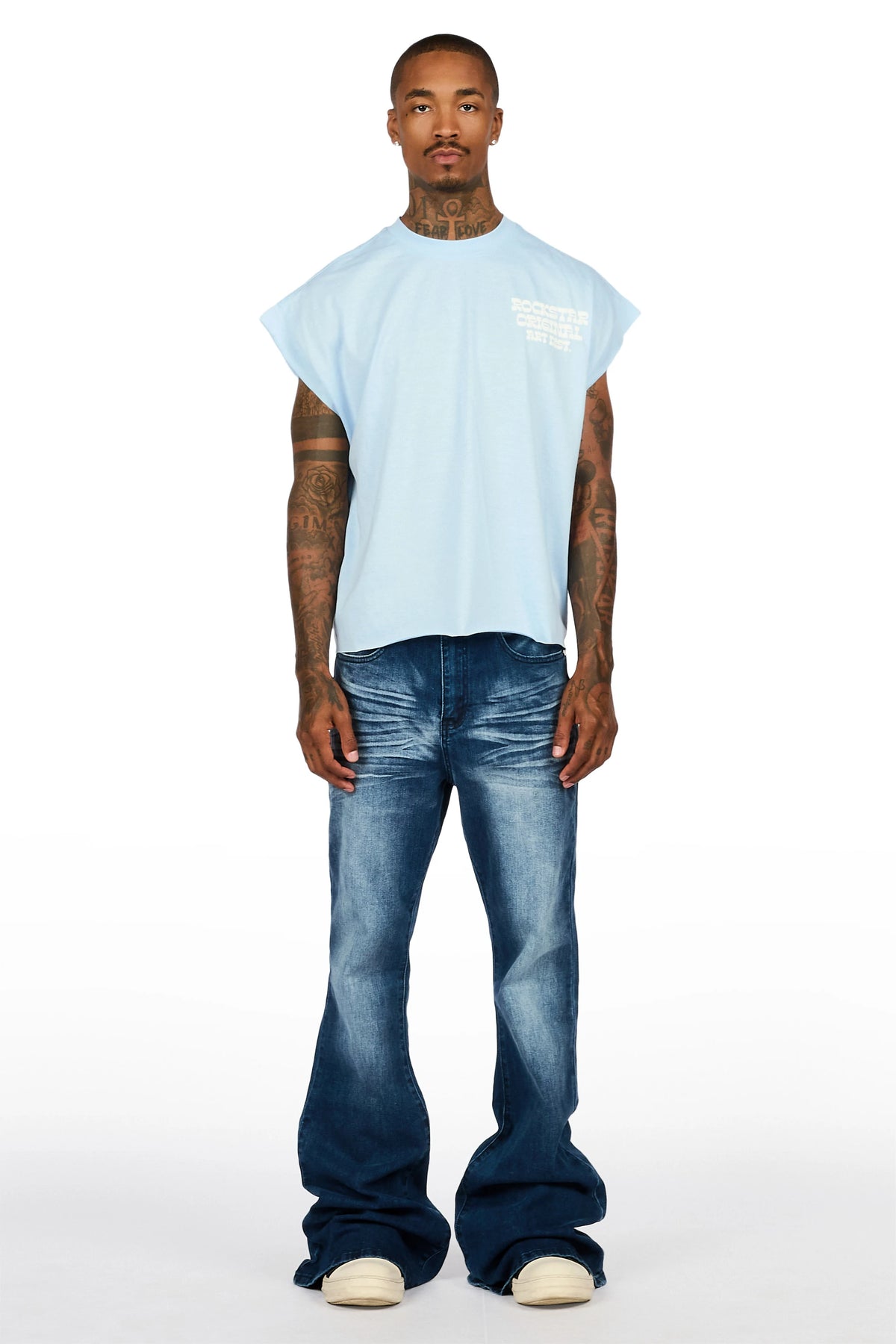 Lykes Dark Blue Super Flare Jeans